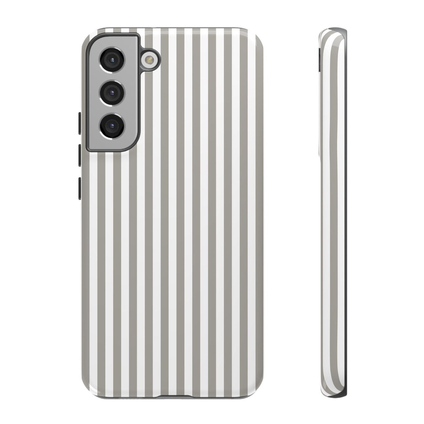 Gray & White Stripe Samsung Case