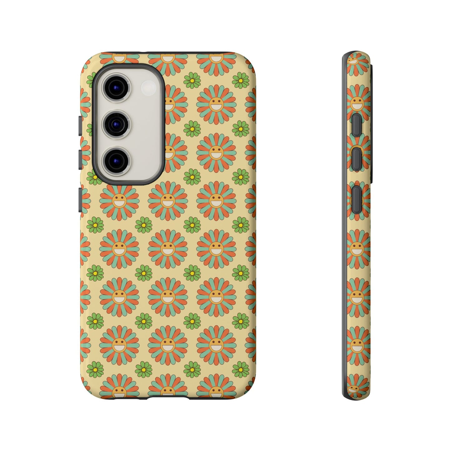 Smiley Retro Floral Samsung Case
