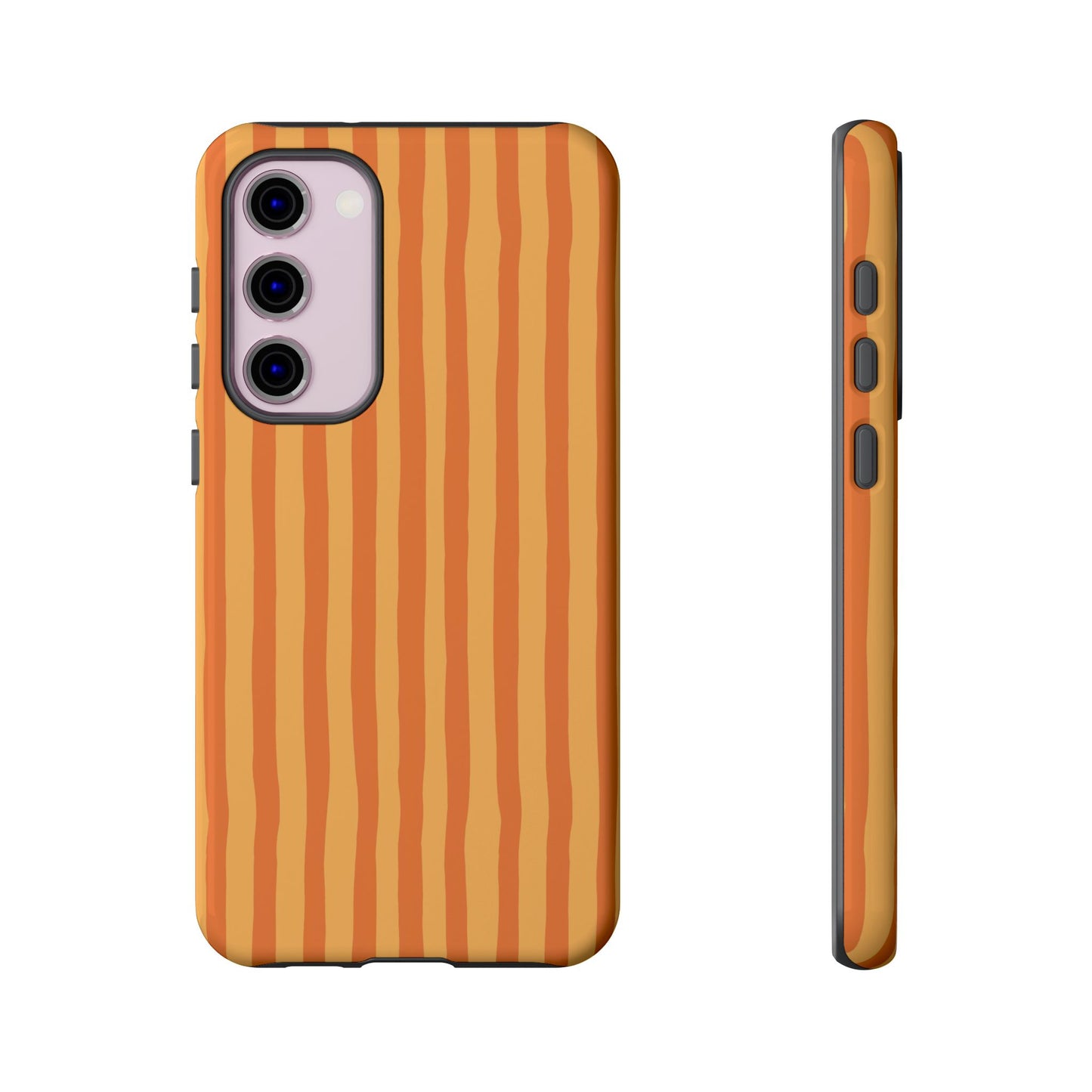 Orange Wavy Stripe Samsung Case