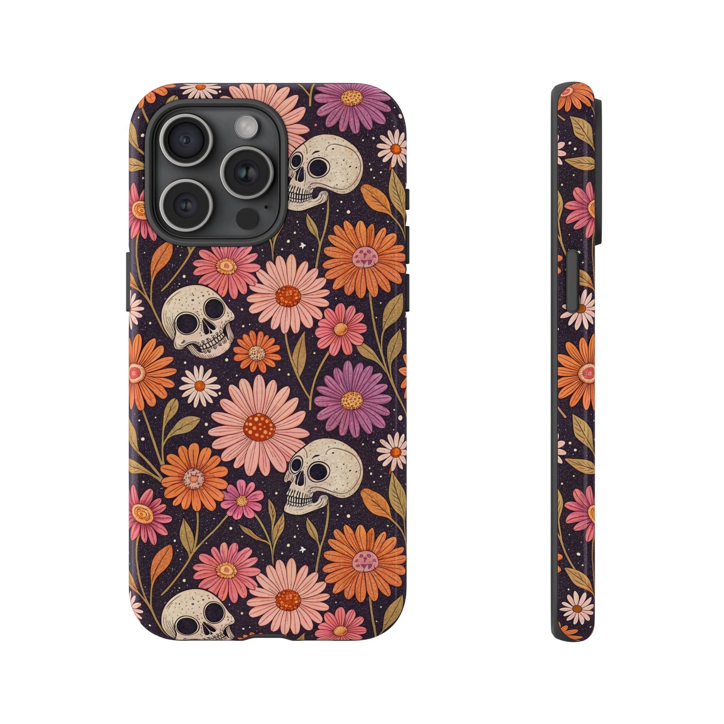 Skulls & Fall Florals iPhone Case