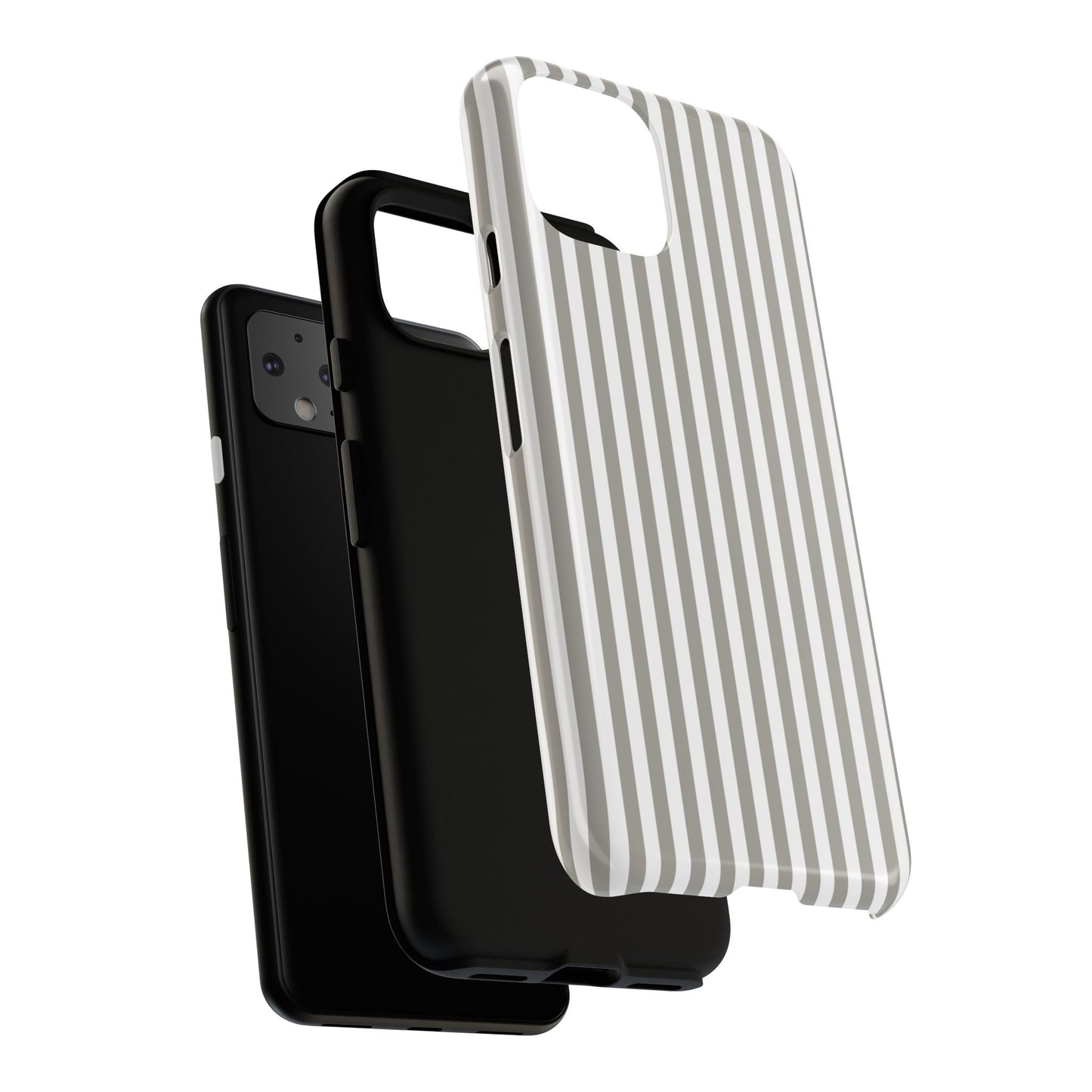 Gray & White Stripe Google Pixel Case