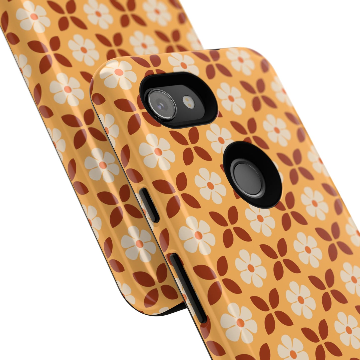Retro Orange Flower Power Google Pixel Case
