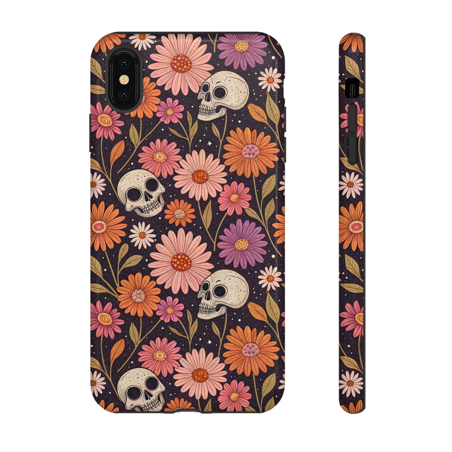 Skulls & Fall Florals iPhone Case