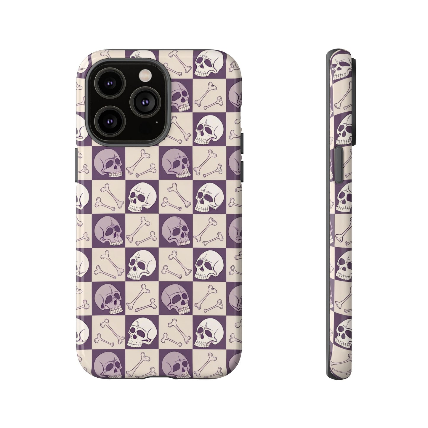 Skull & Bones Checkered iPhone Case