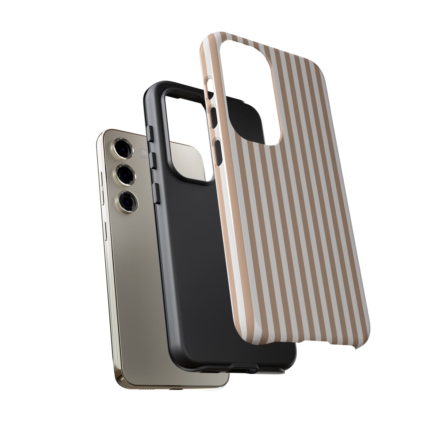 Tan & White Stripe Samsung Case
