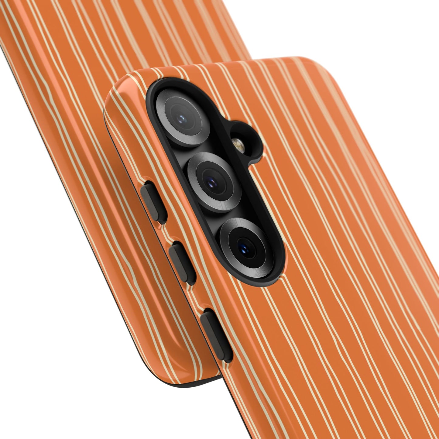 Orange Vertical Stripe Samsung Case