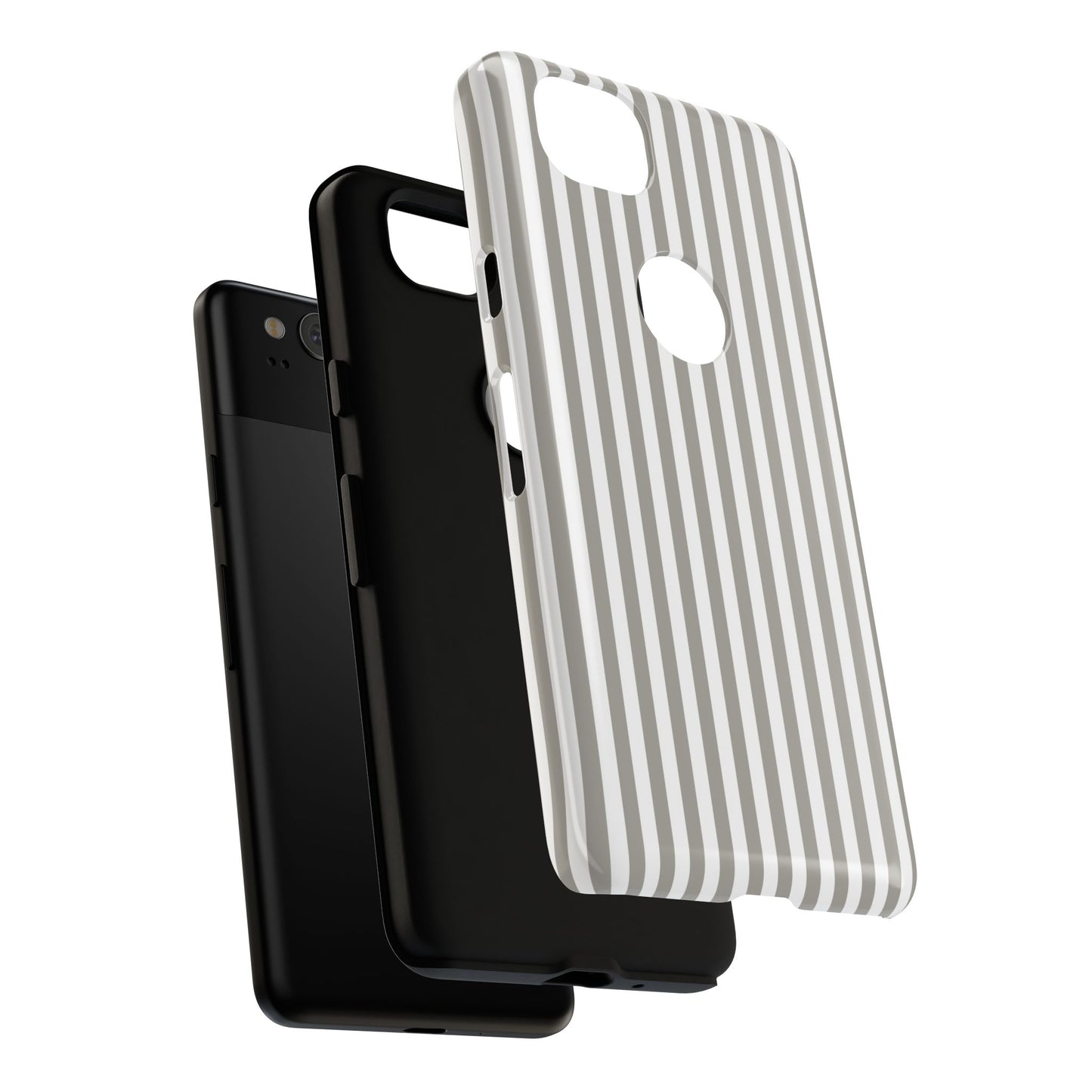 Gray & White Stripe Google Pixel Case