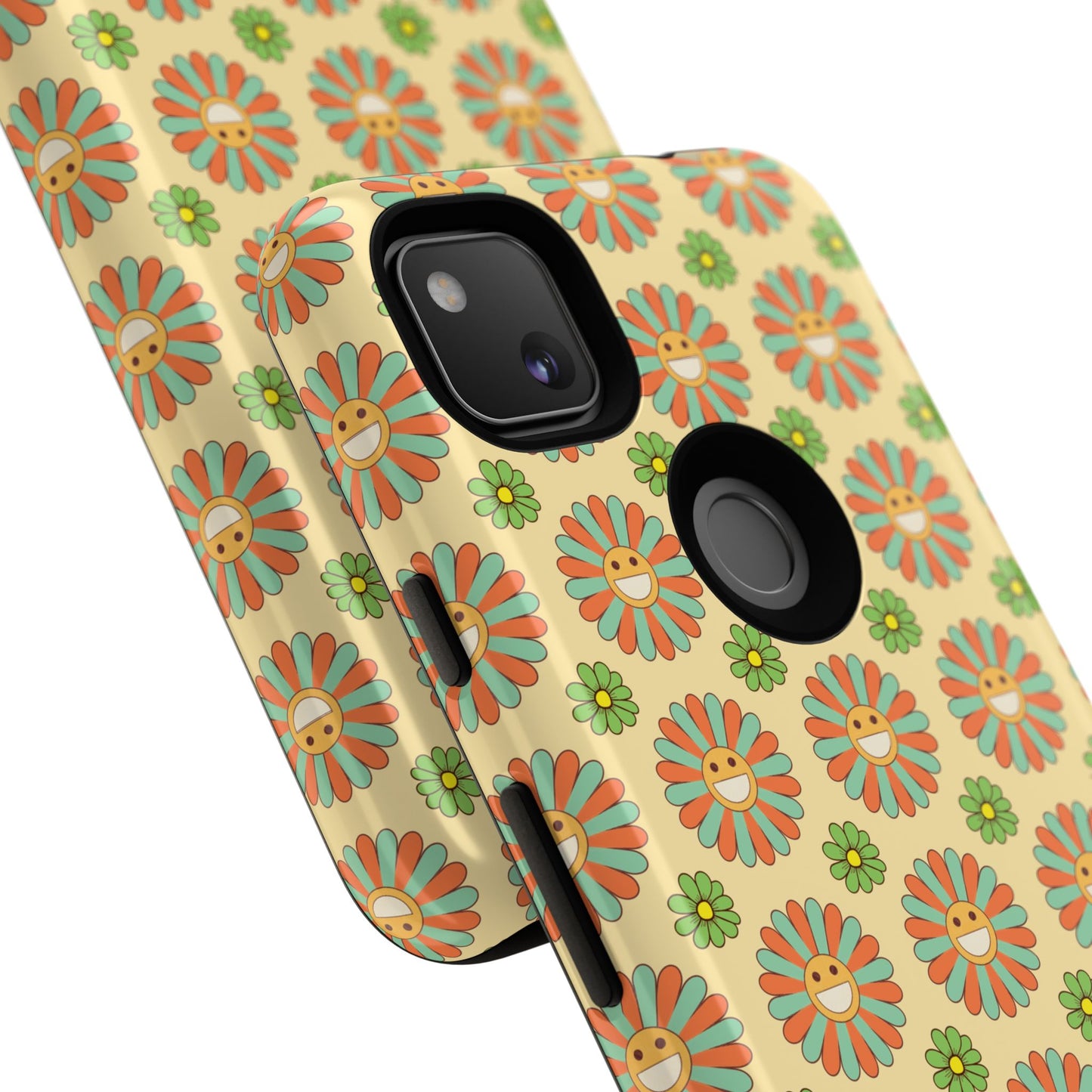 Smiley Retro Floral Google Pixel Case