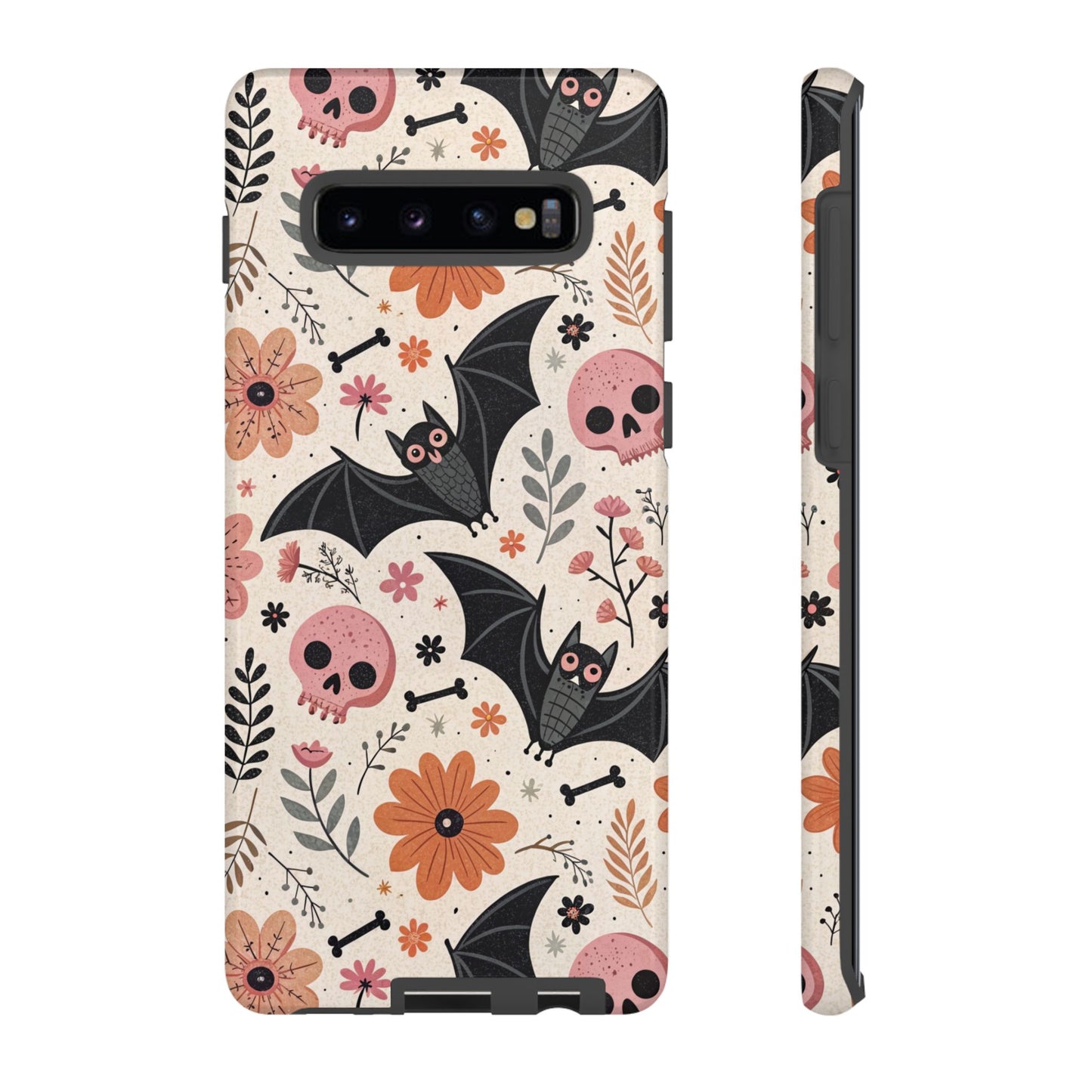 Floral Bats & Skulls Halloween Samsung Case