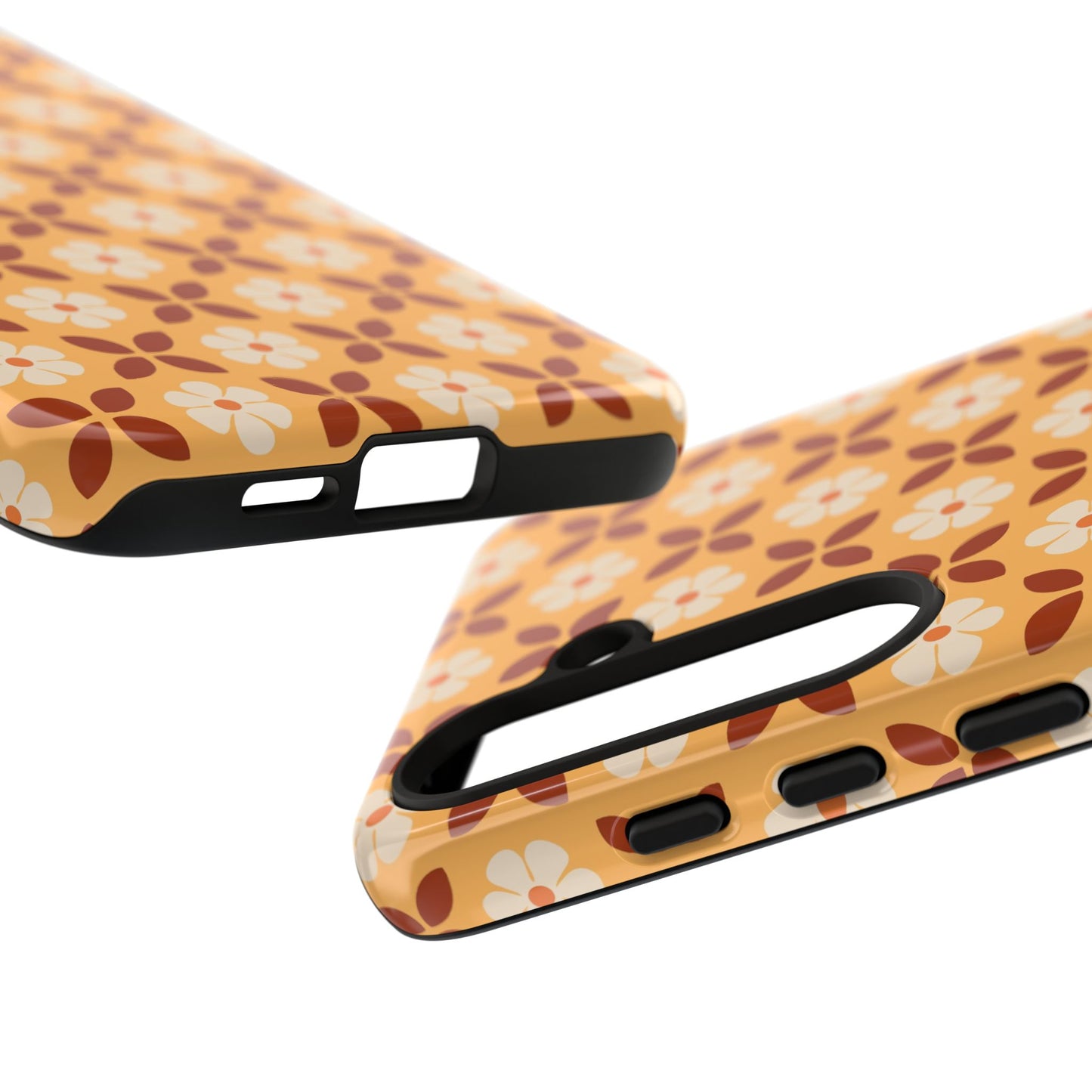 Retro Orange Flower Power Samsung Case