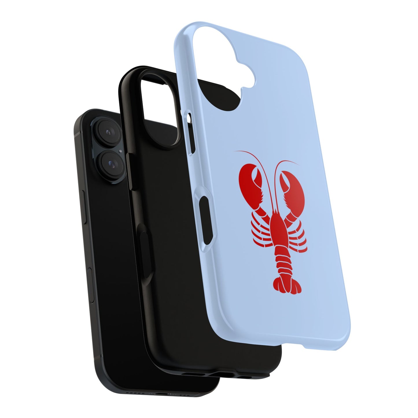Red Lobster on Sky Blue iPhone Case