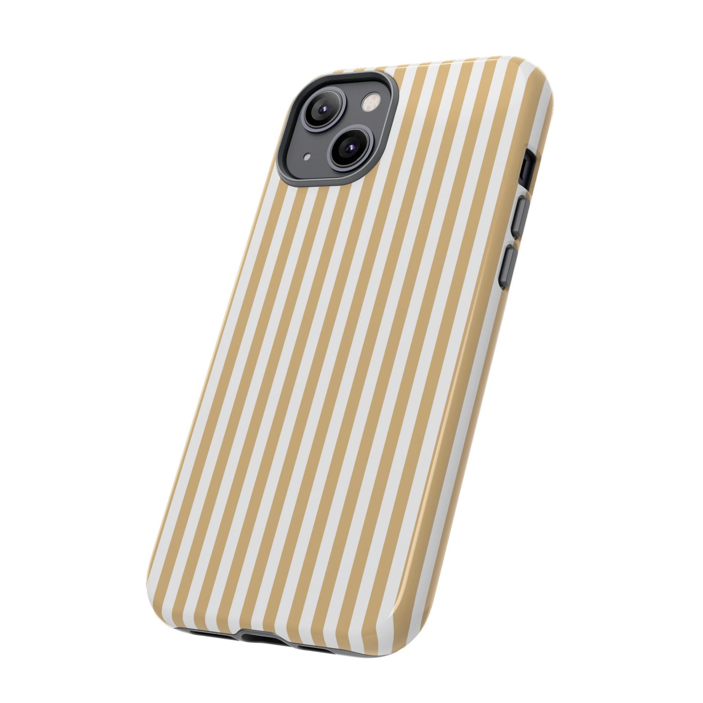 Yellow & White Stripe iPhone Case