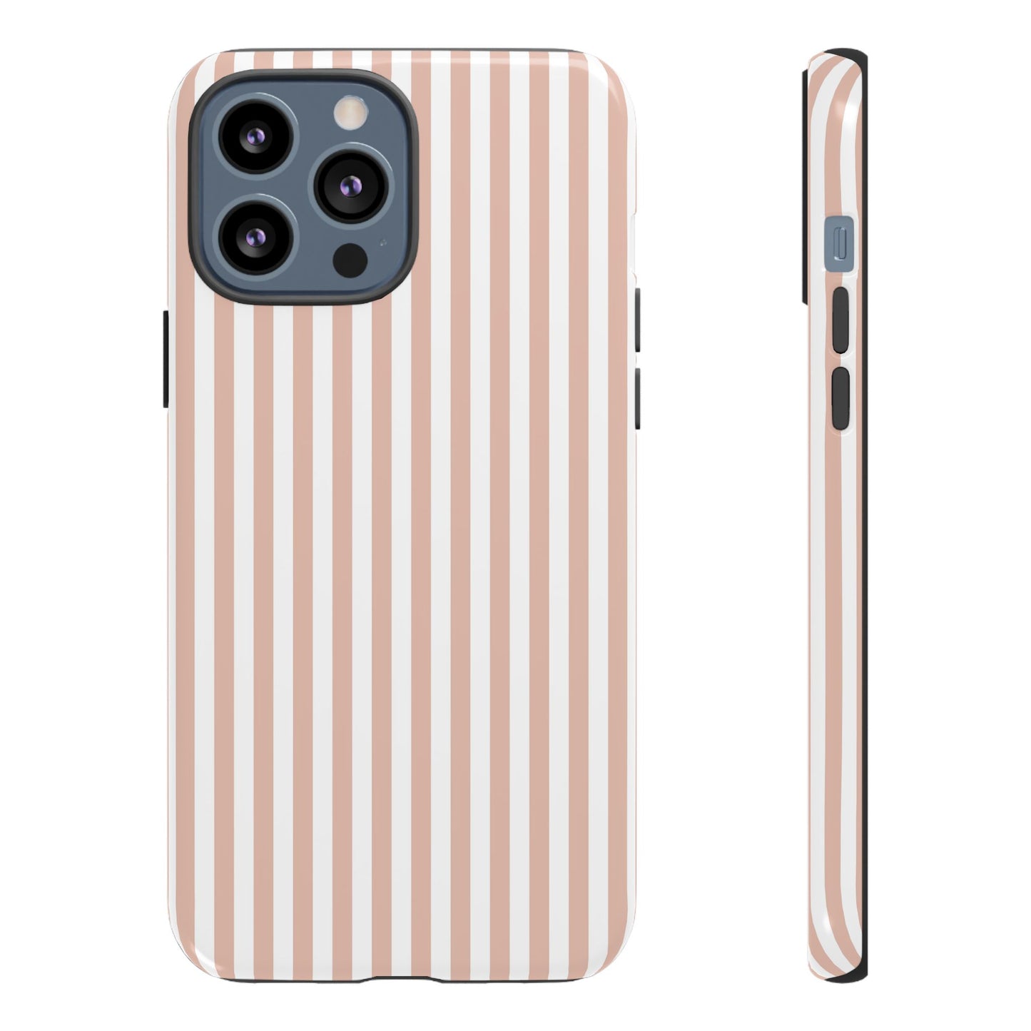 Blush & White Stripe iPhone Case