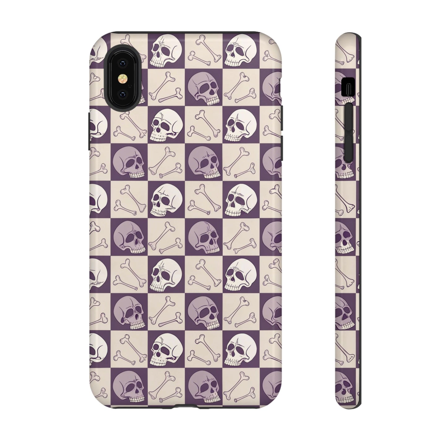 Skull & Bones Checkered iPhone Case