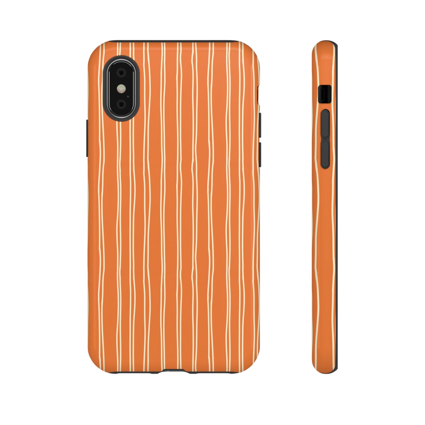 Orange Vertical Stripe iPhone Case