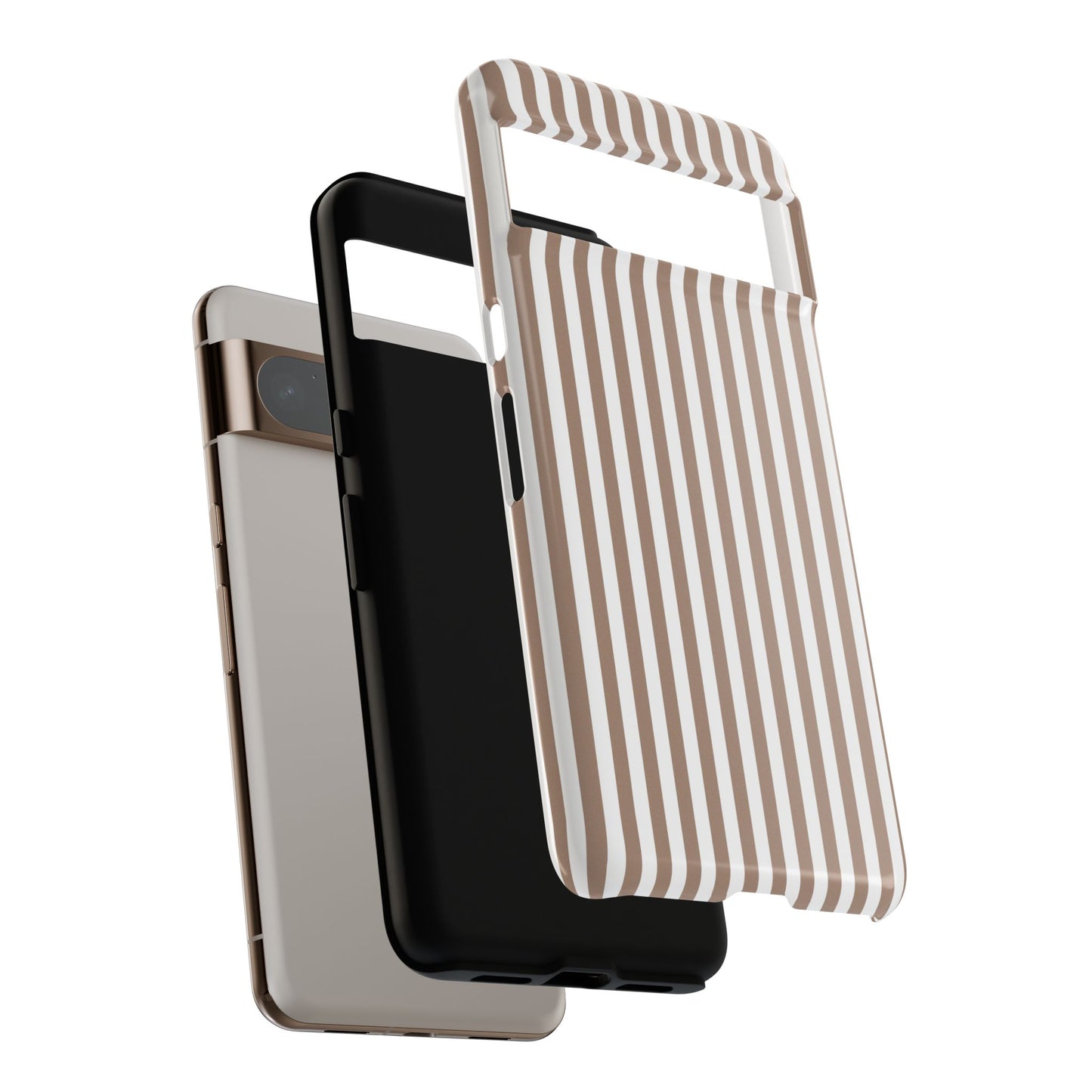Beige & White Stripe Google Pixel Case