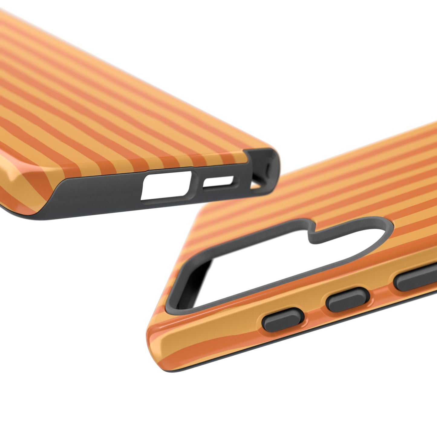 Orange Wavy Stripe Samsung Case