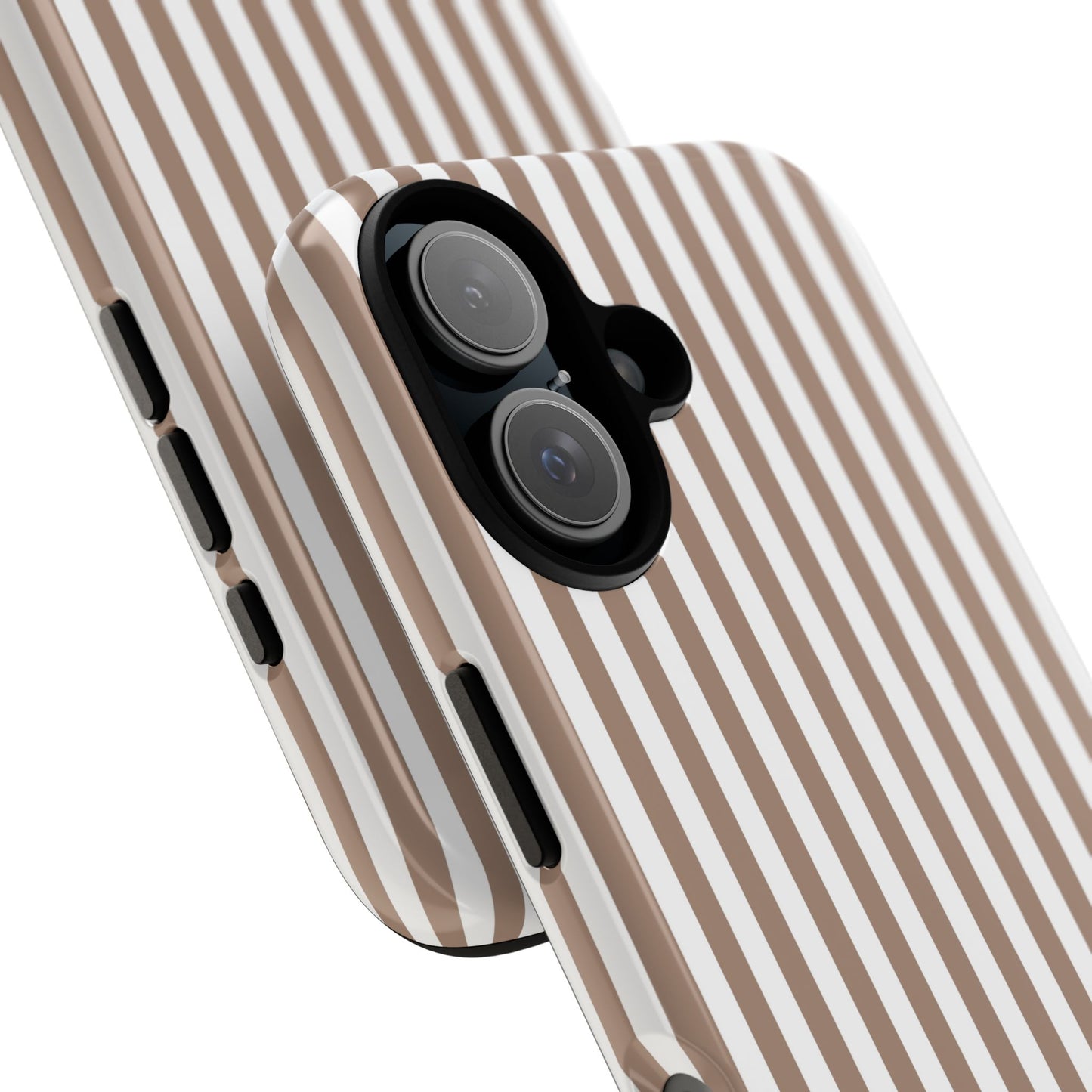 Beige & White Stripe iPhone Case
