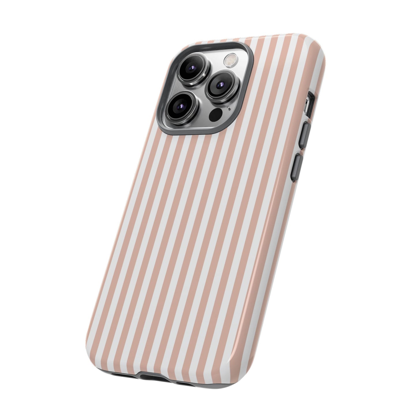 Blush & White Stripe iPhone Case