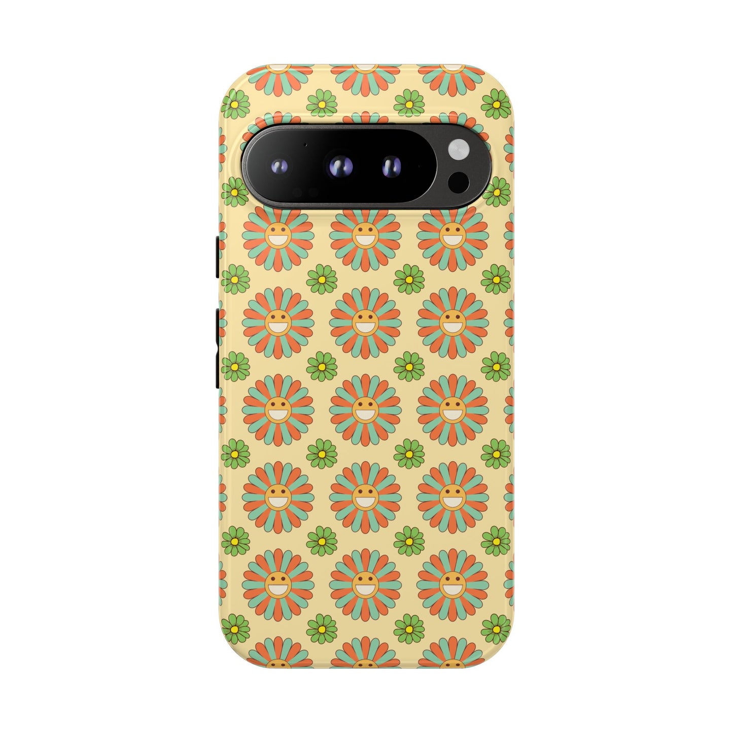 Smiley Retro Floral Google Pixel Case
