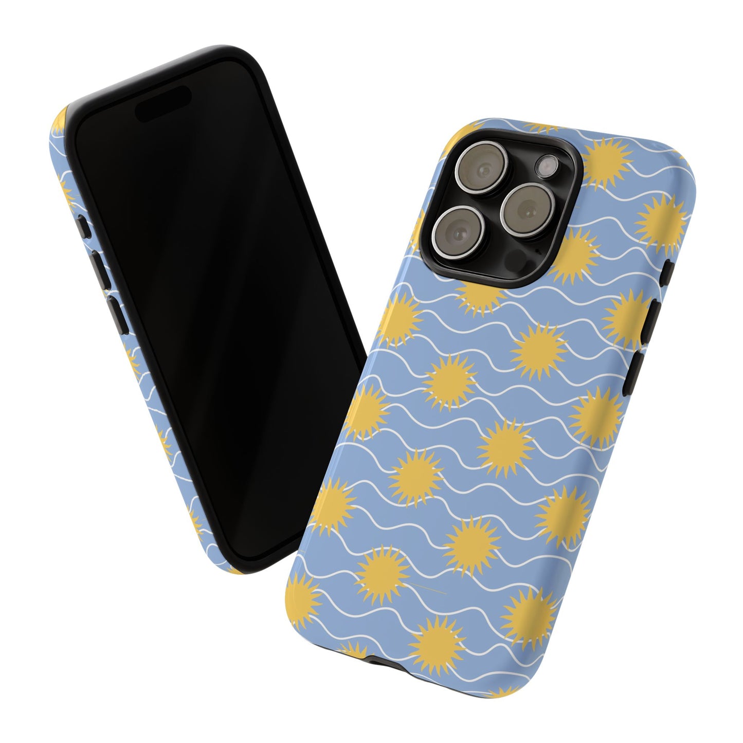 Sunny Waves Blue iPhone Case