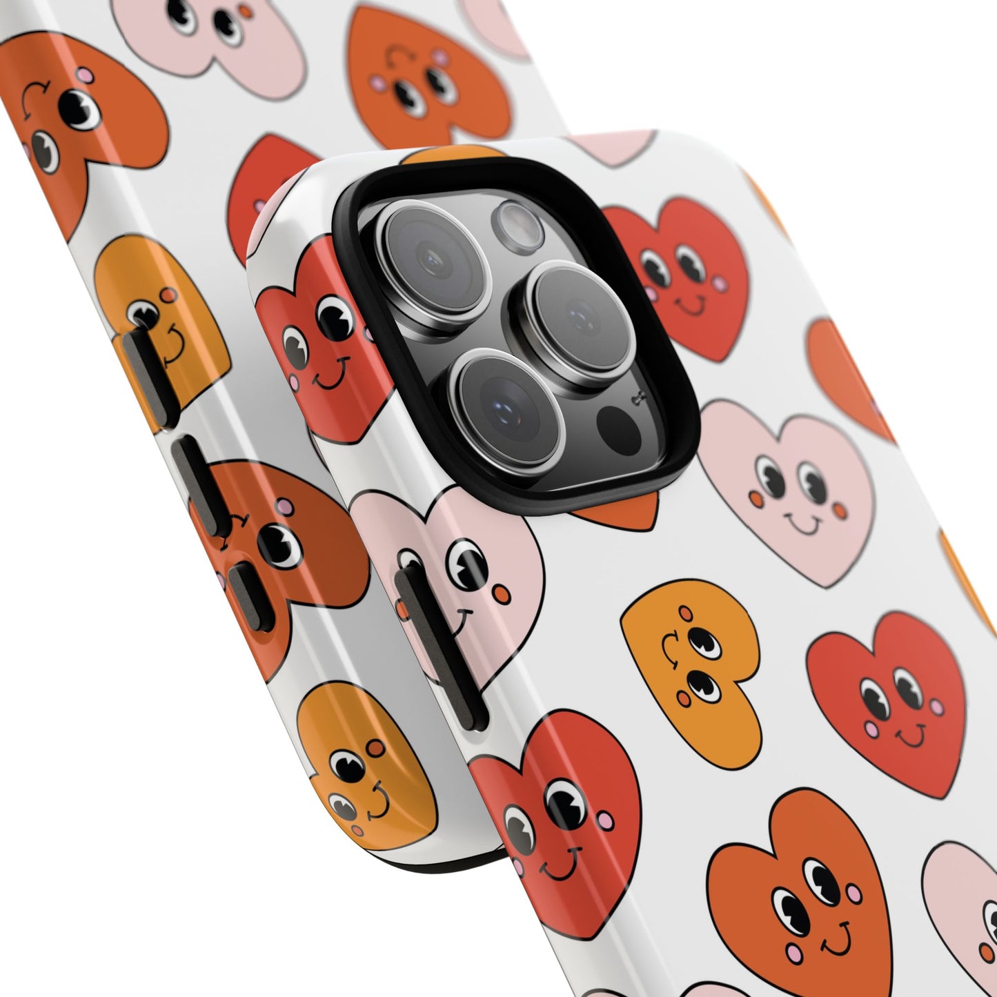 Smiley Heart Faces iPhone Case