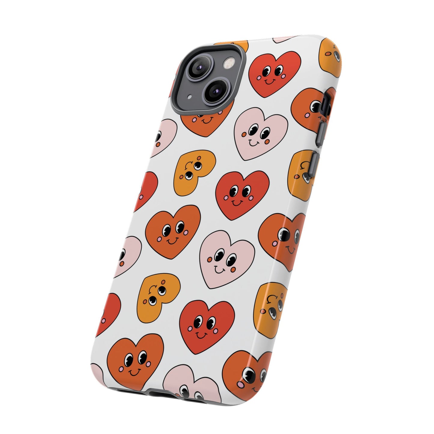 Smiley Heart Faces iPhone Case