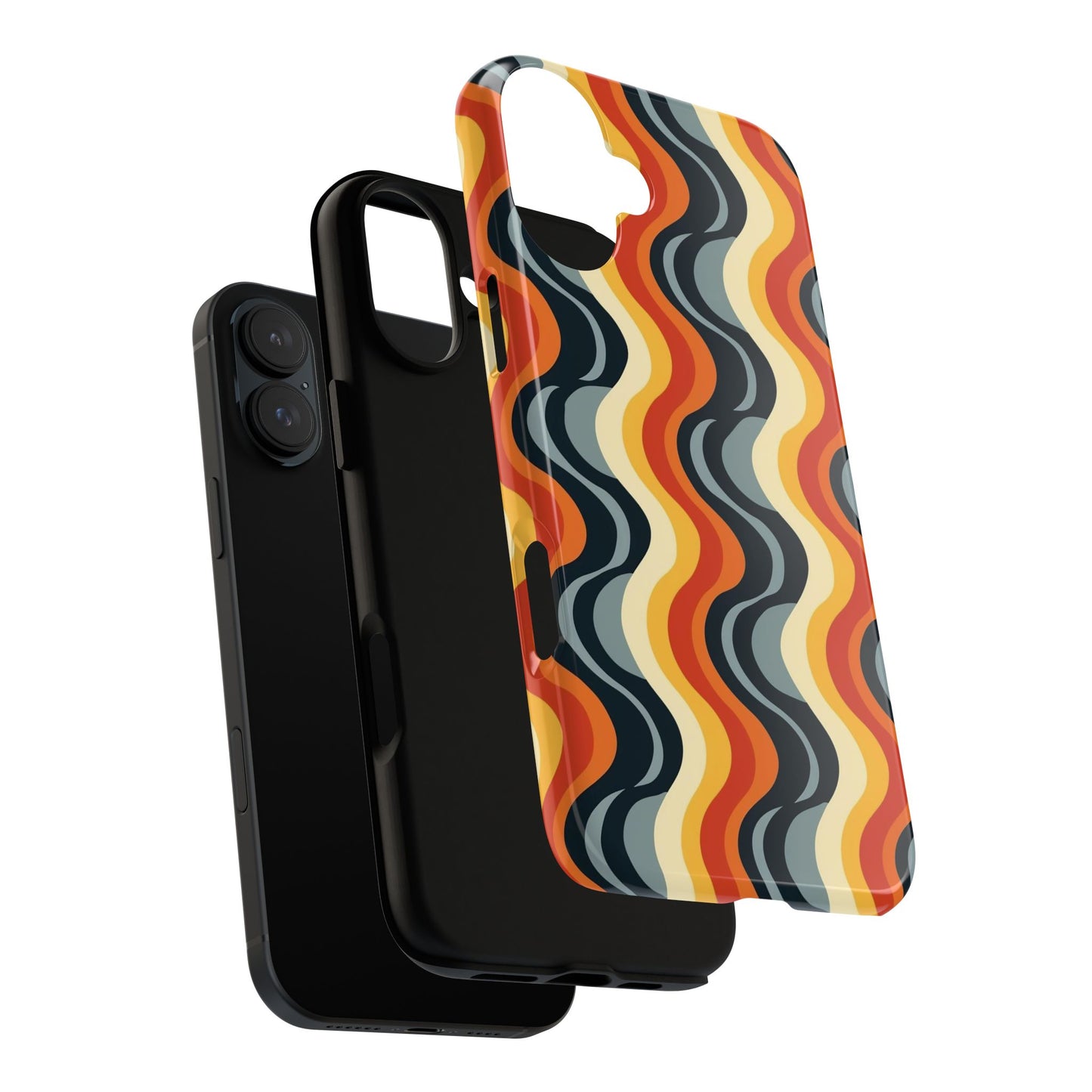 Retro Wavy Stripe iPhone Case
