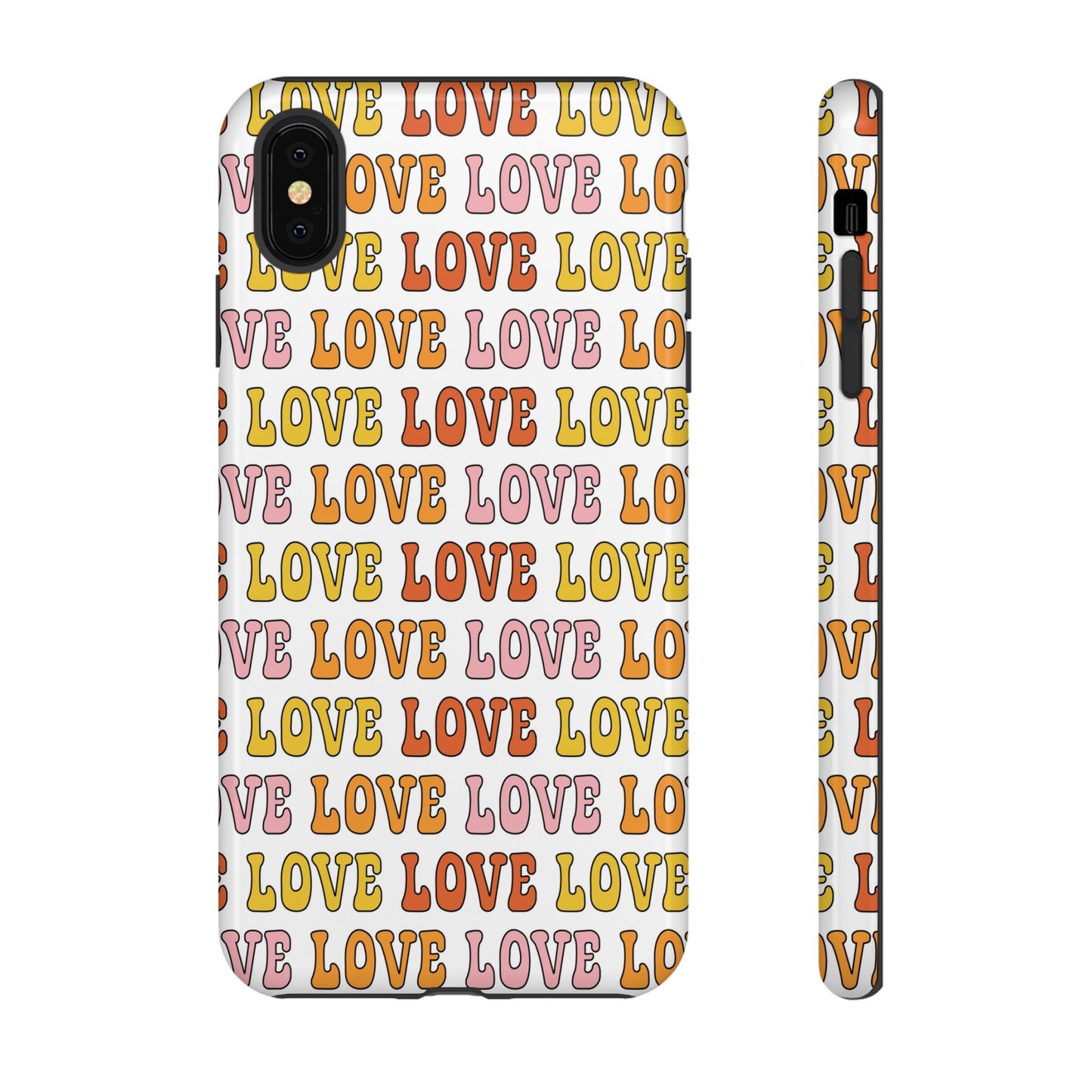 Retro LOVE Typography iPhone Case