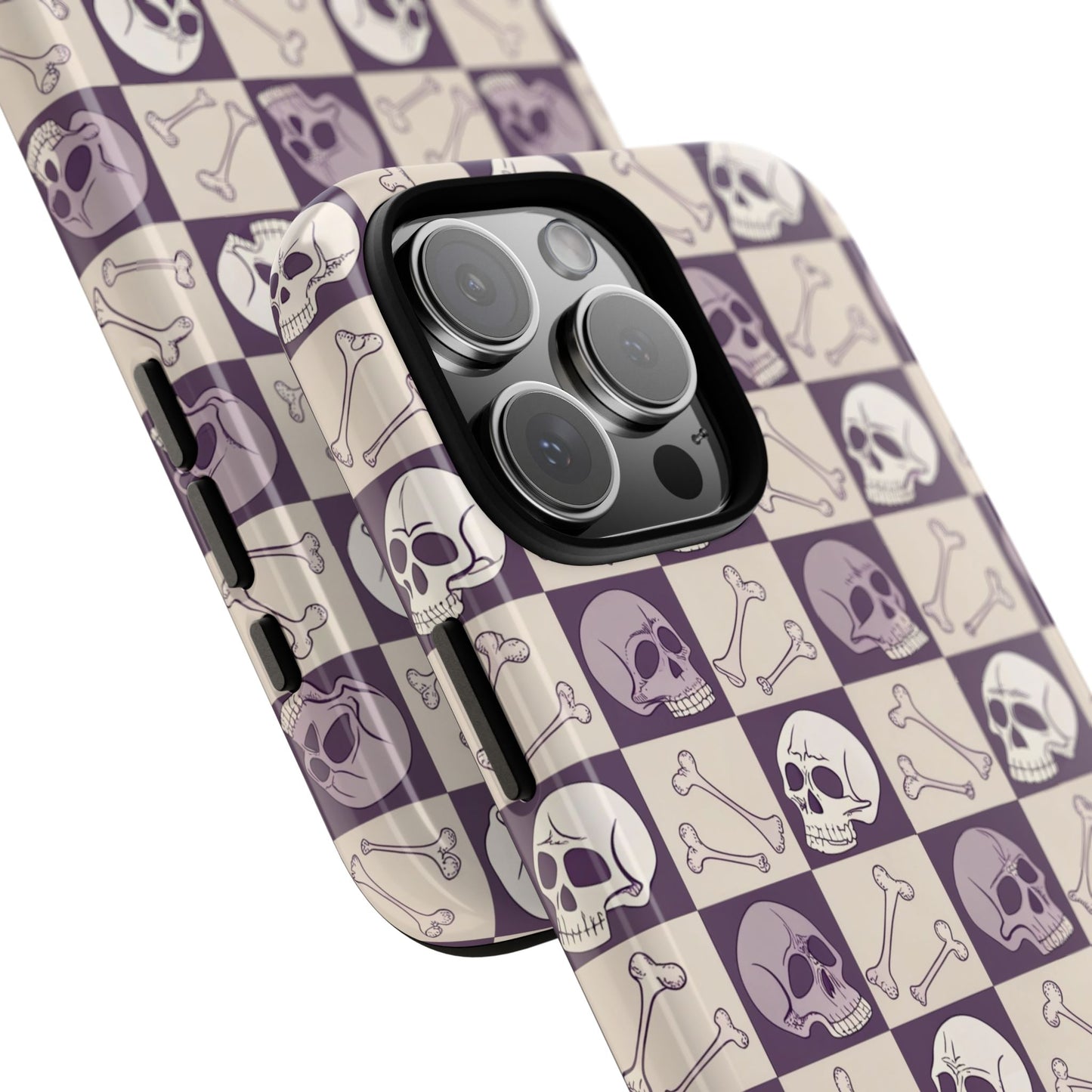 Skull & Bones Checkered iPhone Case