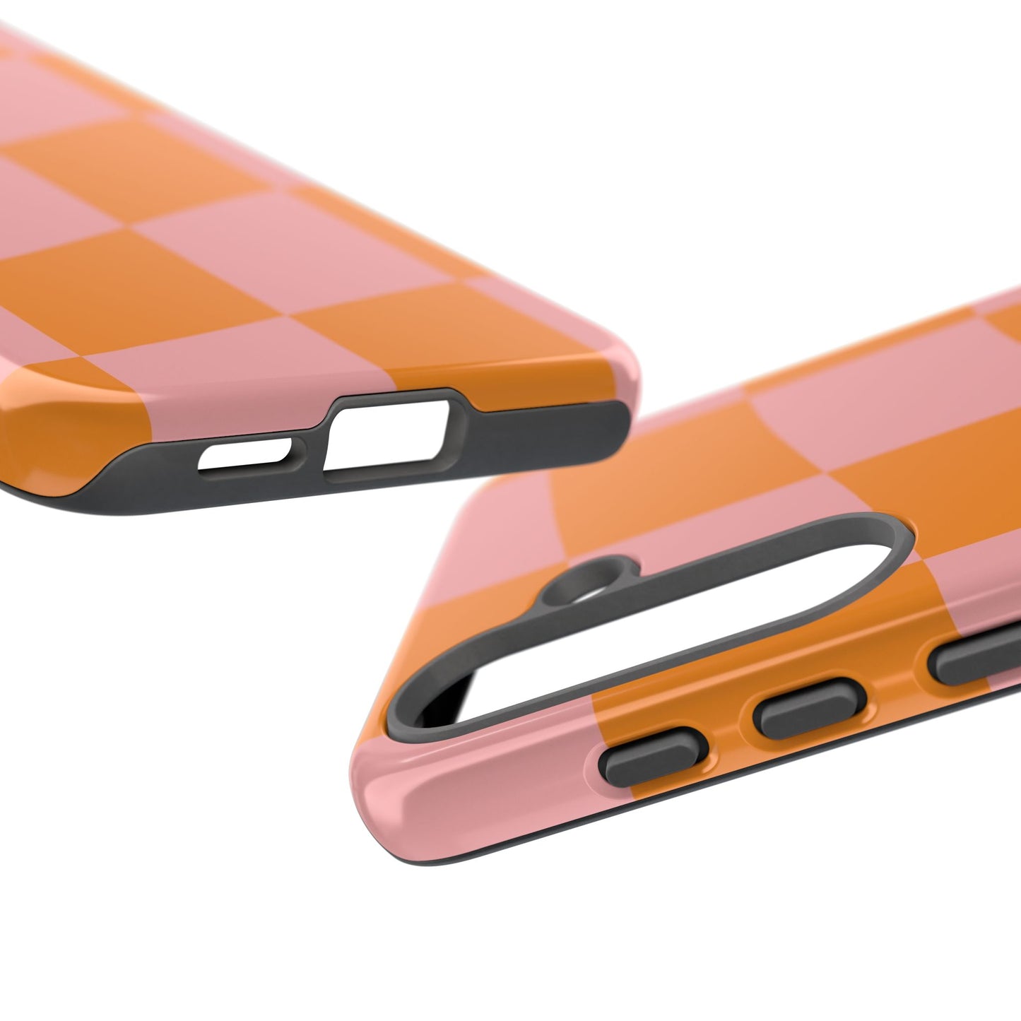 Pink & Orange Wavy Checker Samsung Case