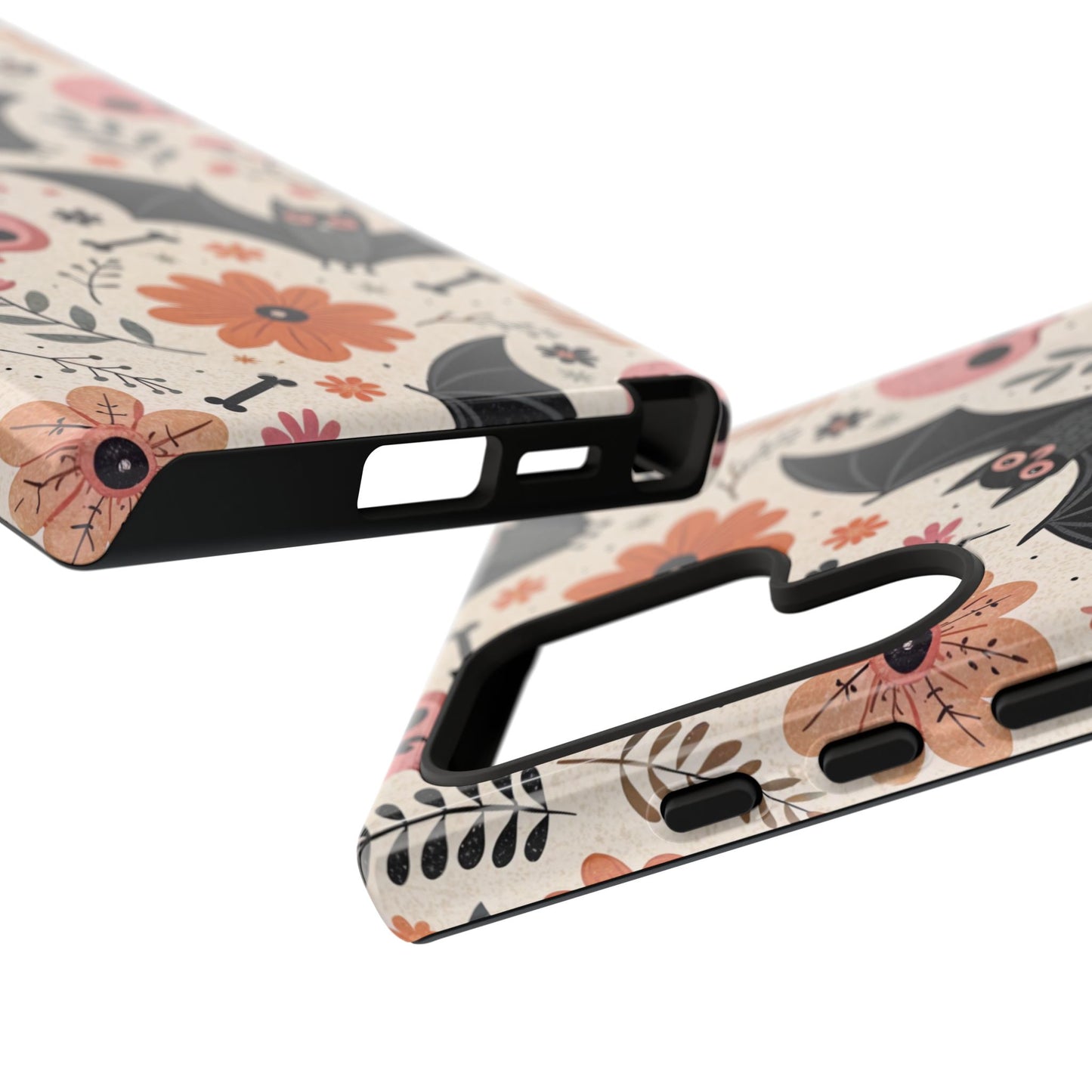 Floral Bats & Skulls Halloween Samsung Case