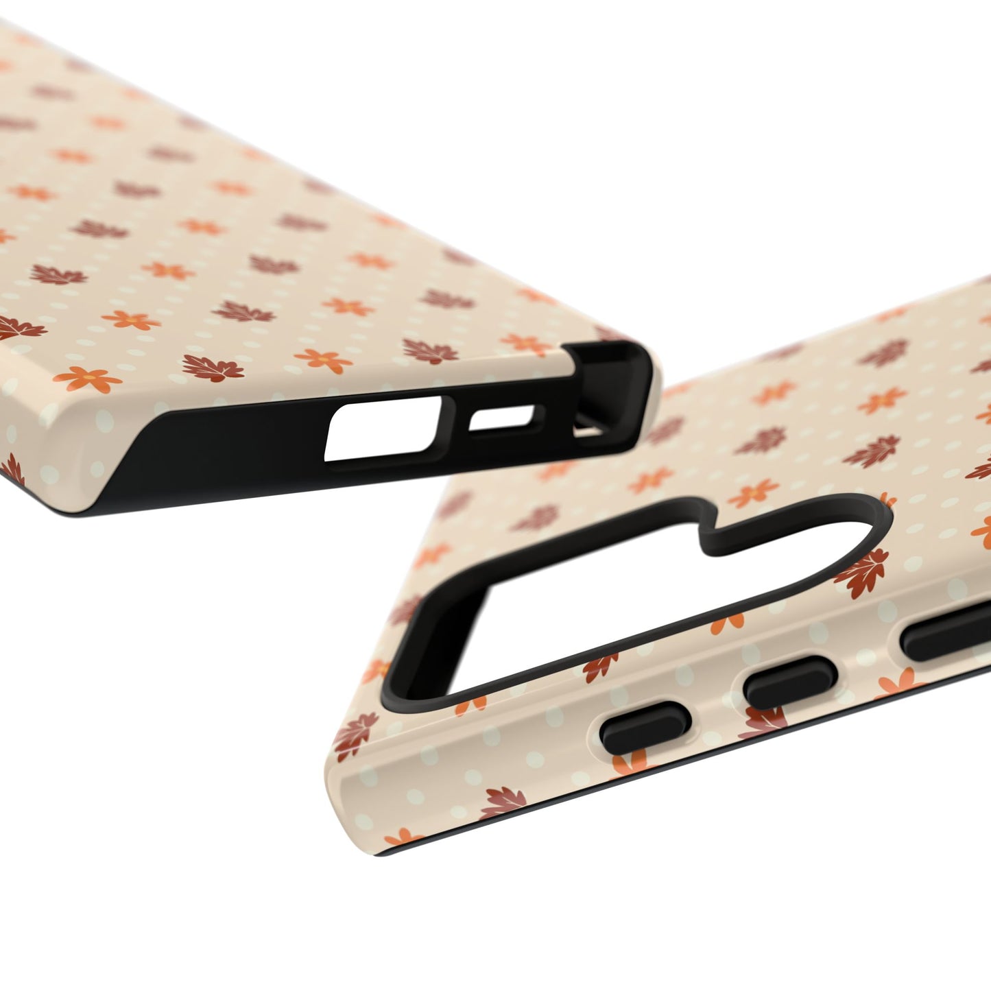 Beige Fall Floral Polka Dot Samsung Case