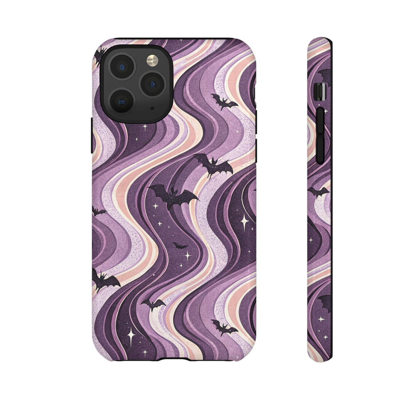 Retro Bats & Swirls iPhone Case