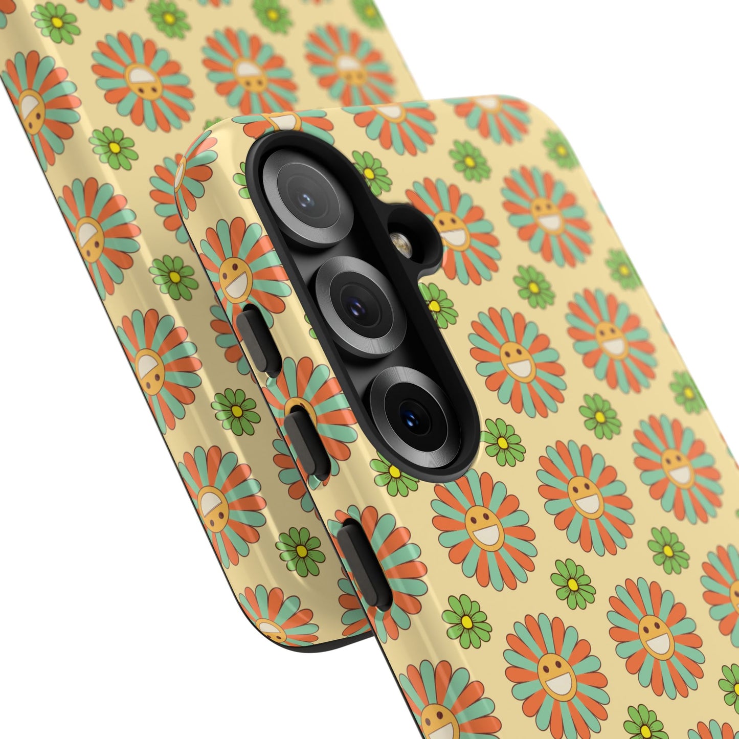 Smiley Retro Floral Samsung Case