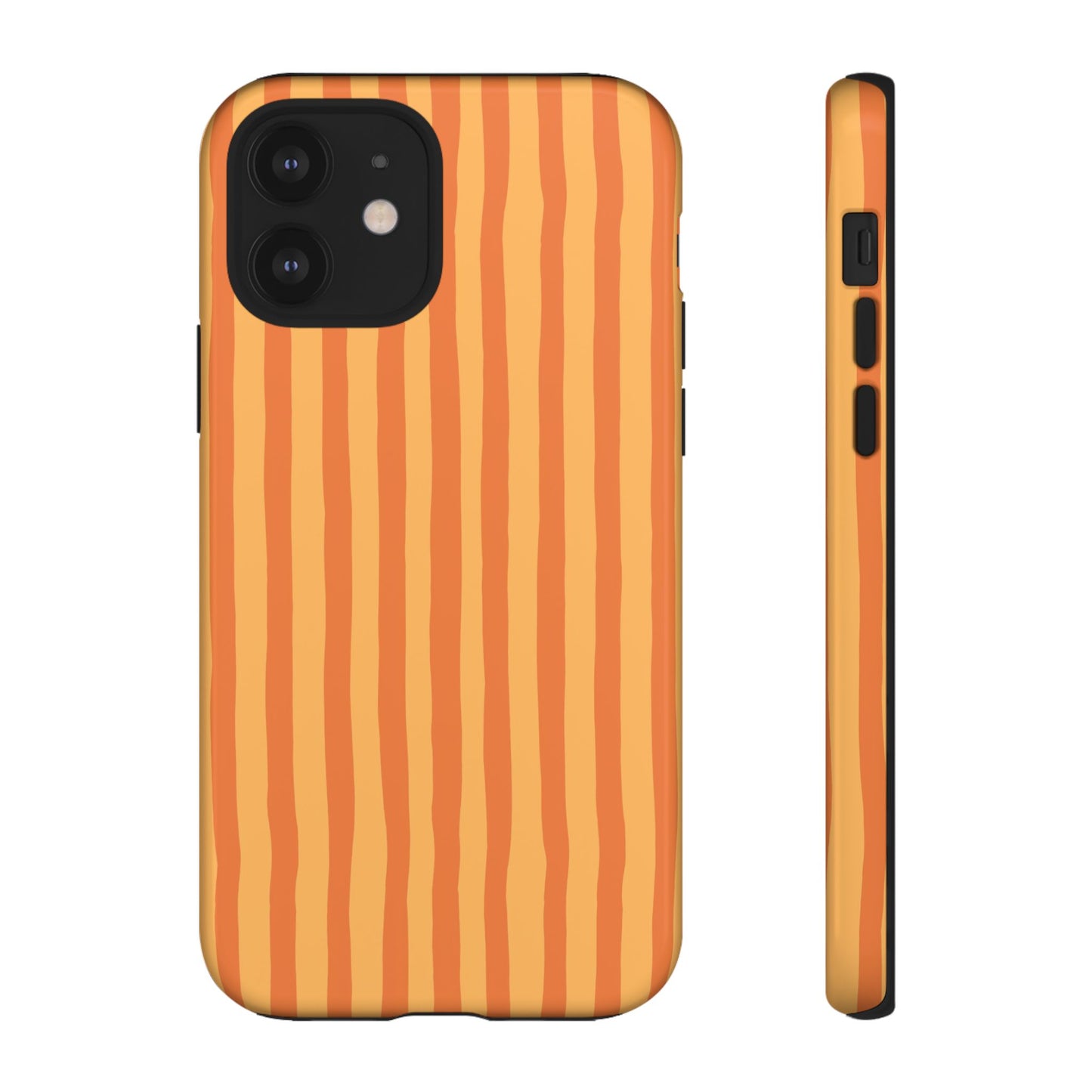 Orange Wavy Stripe iPhone Case