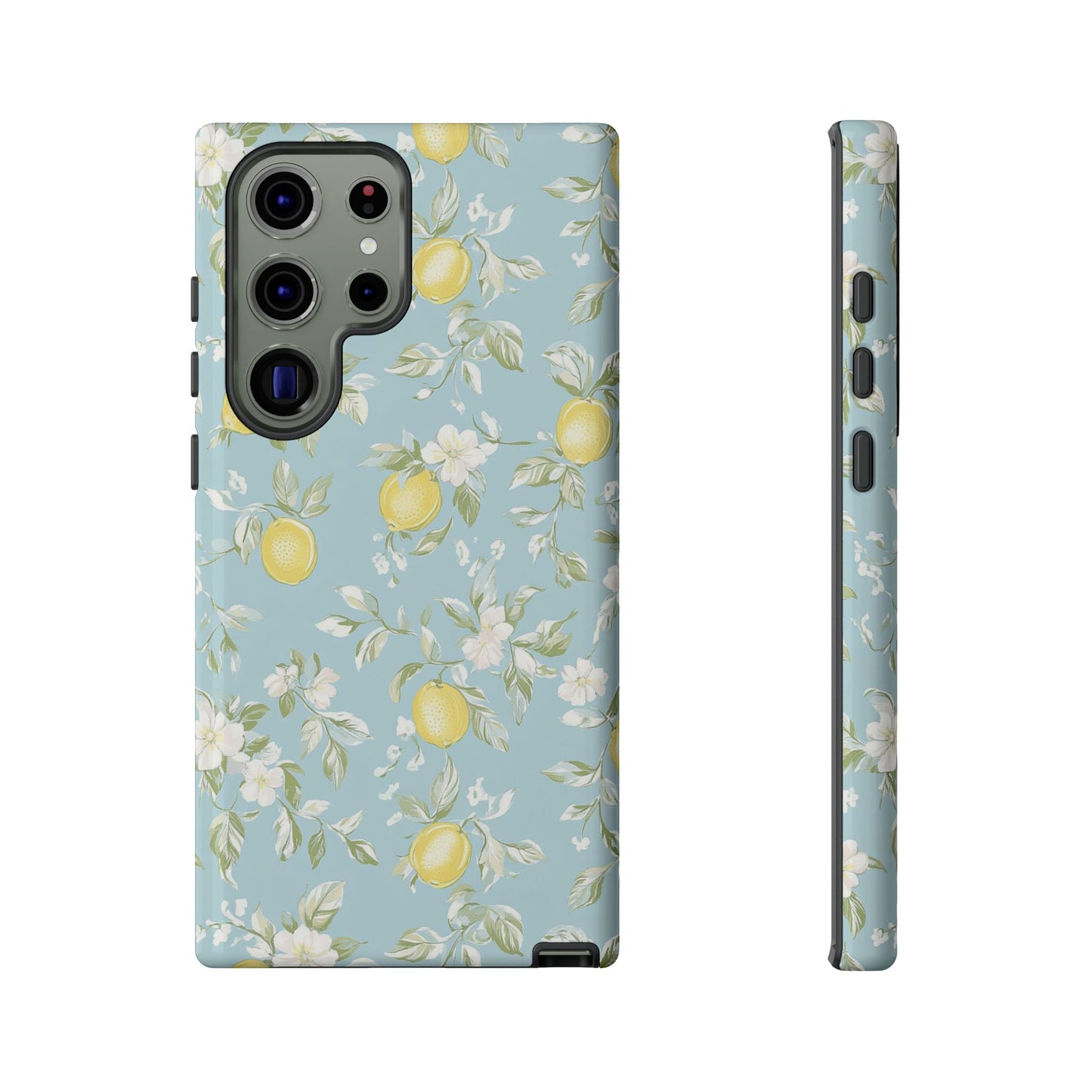 Lemon Blossom Blue Samsung Case