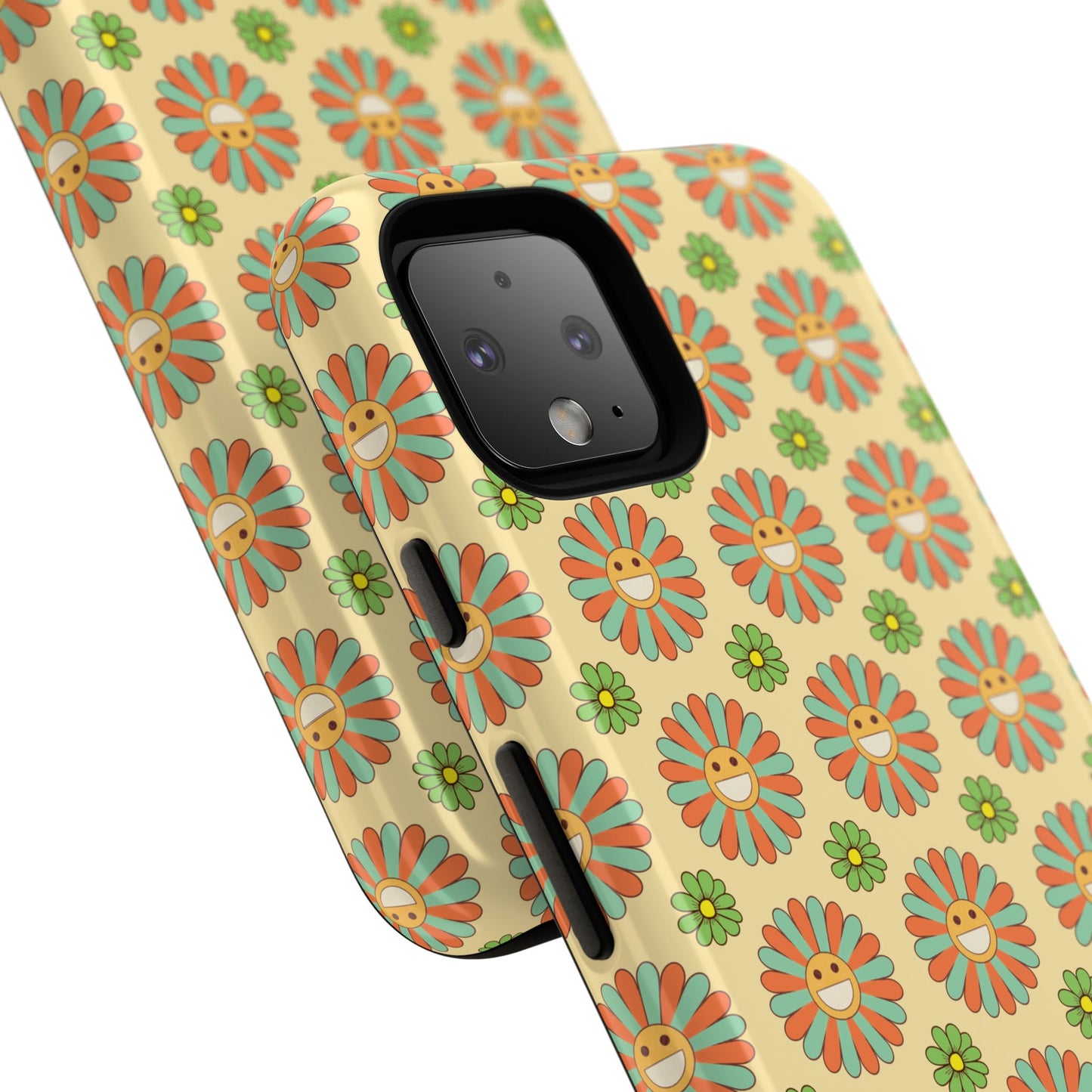 Smiley Retro Floral Google Pixel Case