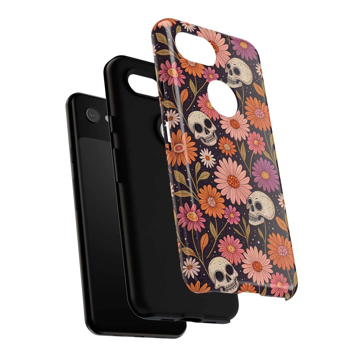 Skulls & Fall Florals Google Pixel Case