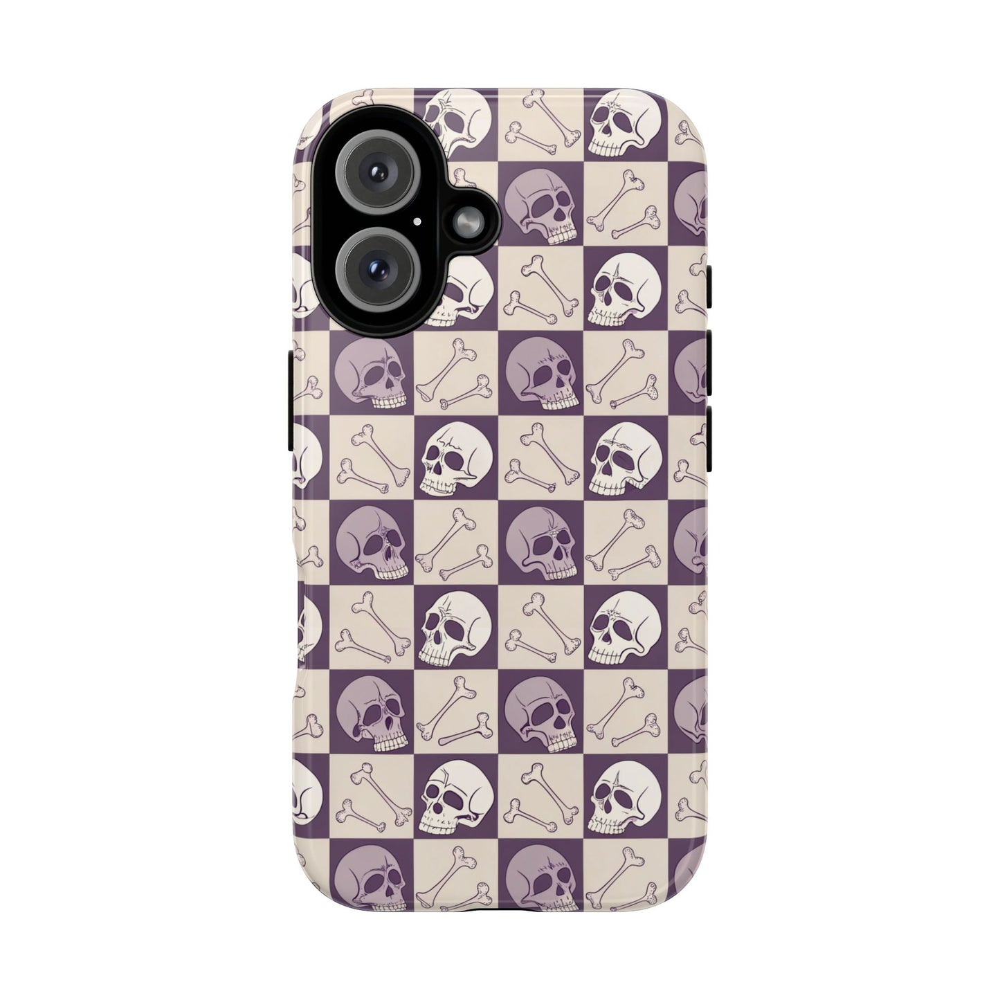 Skull & Bones Checkered iPhone Case