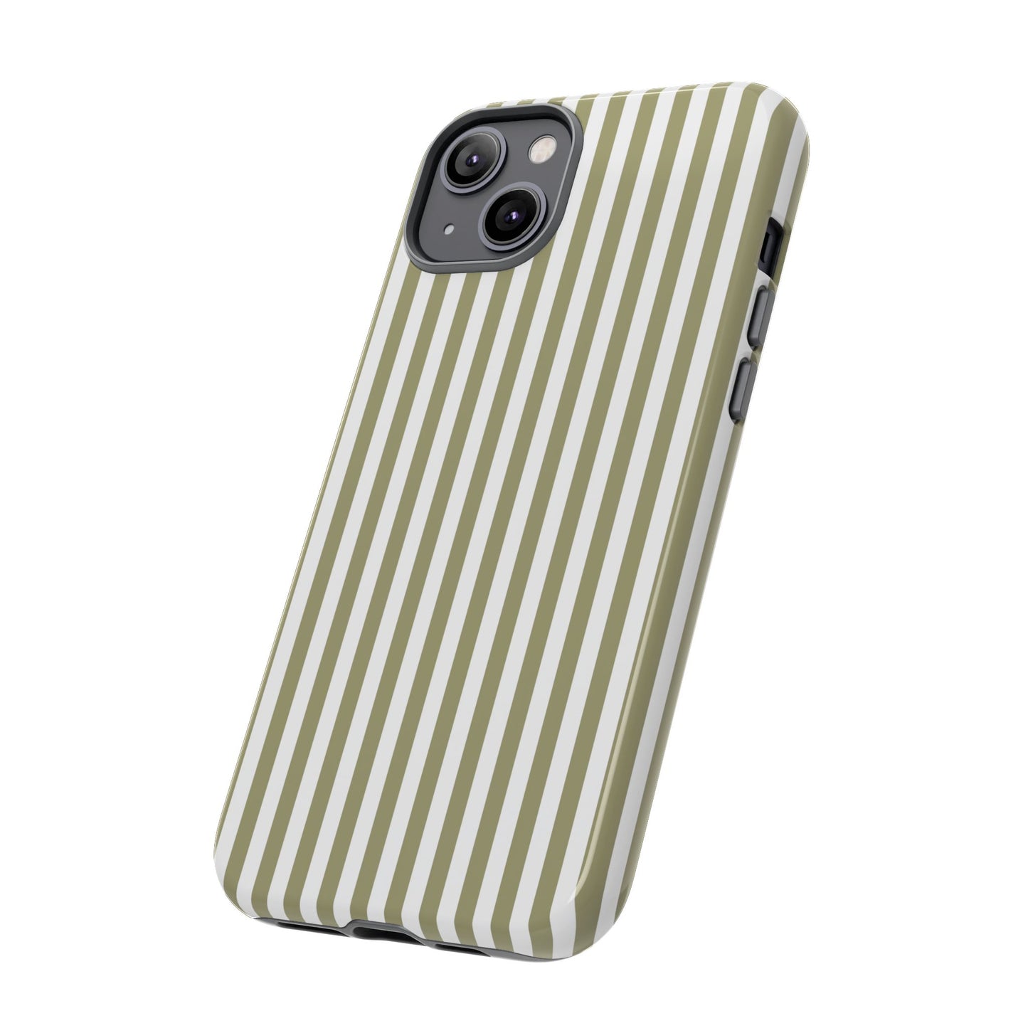 Sage & White Stripe iPhone Case