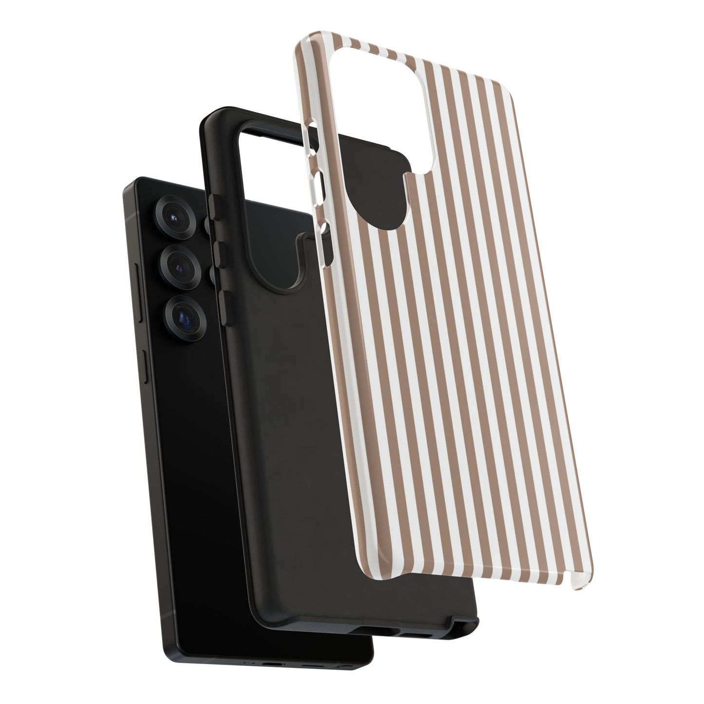 Beige & White Stripe Samsung Case