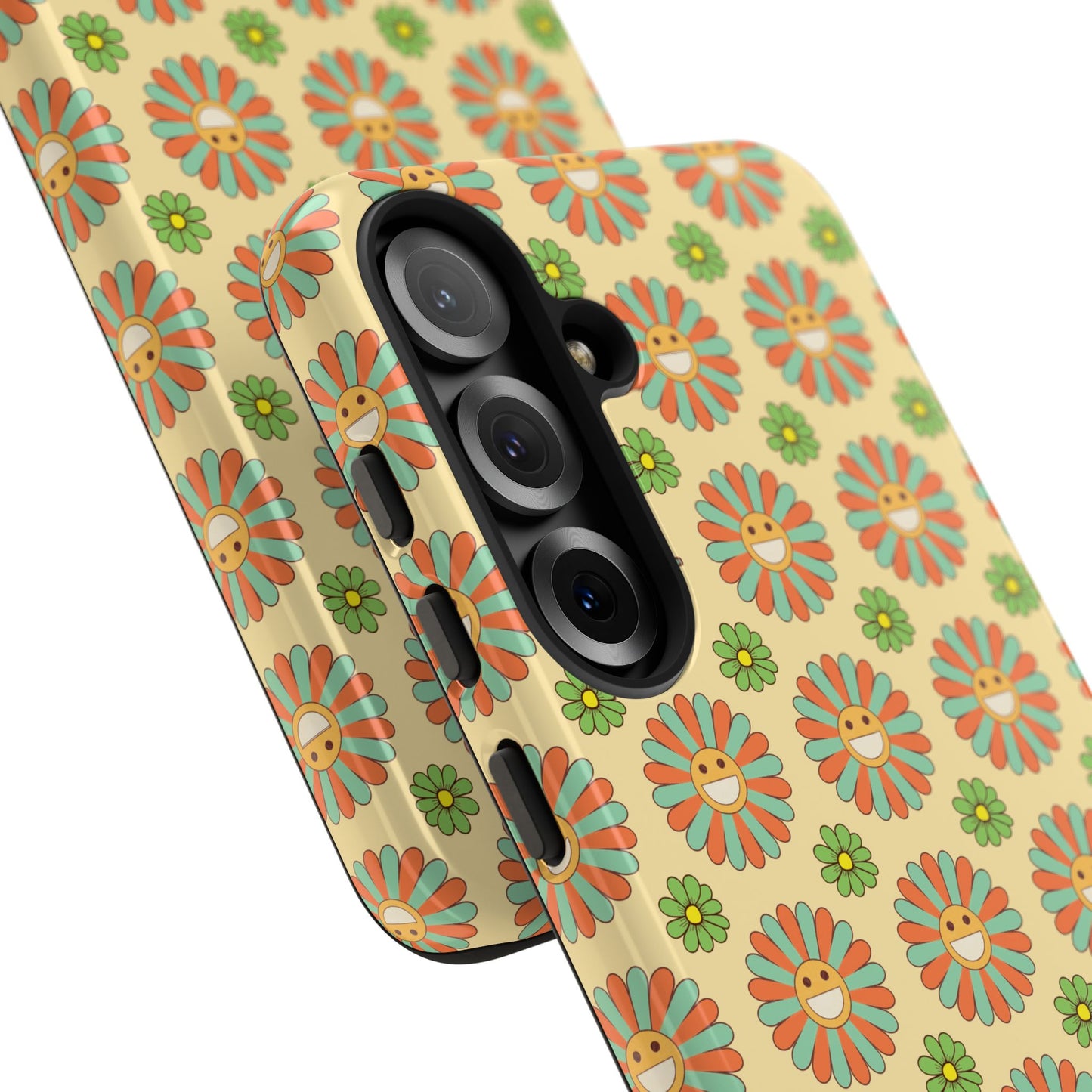 Smiley Retro Floral Samsung Case