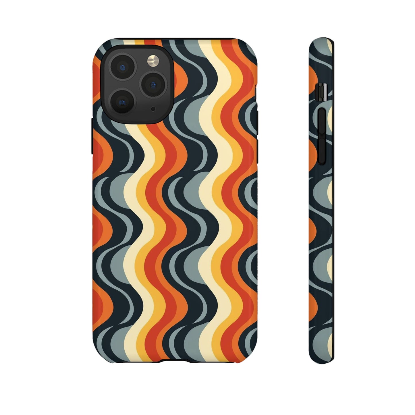 Retro Wavy Stripe iPhone Case