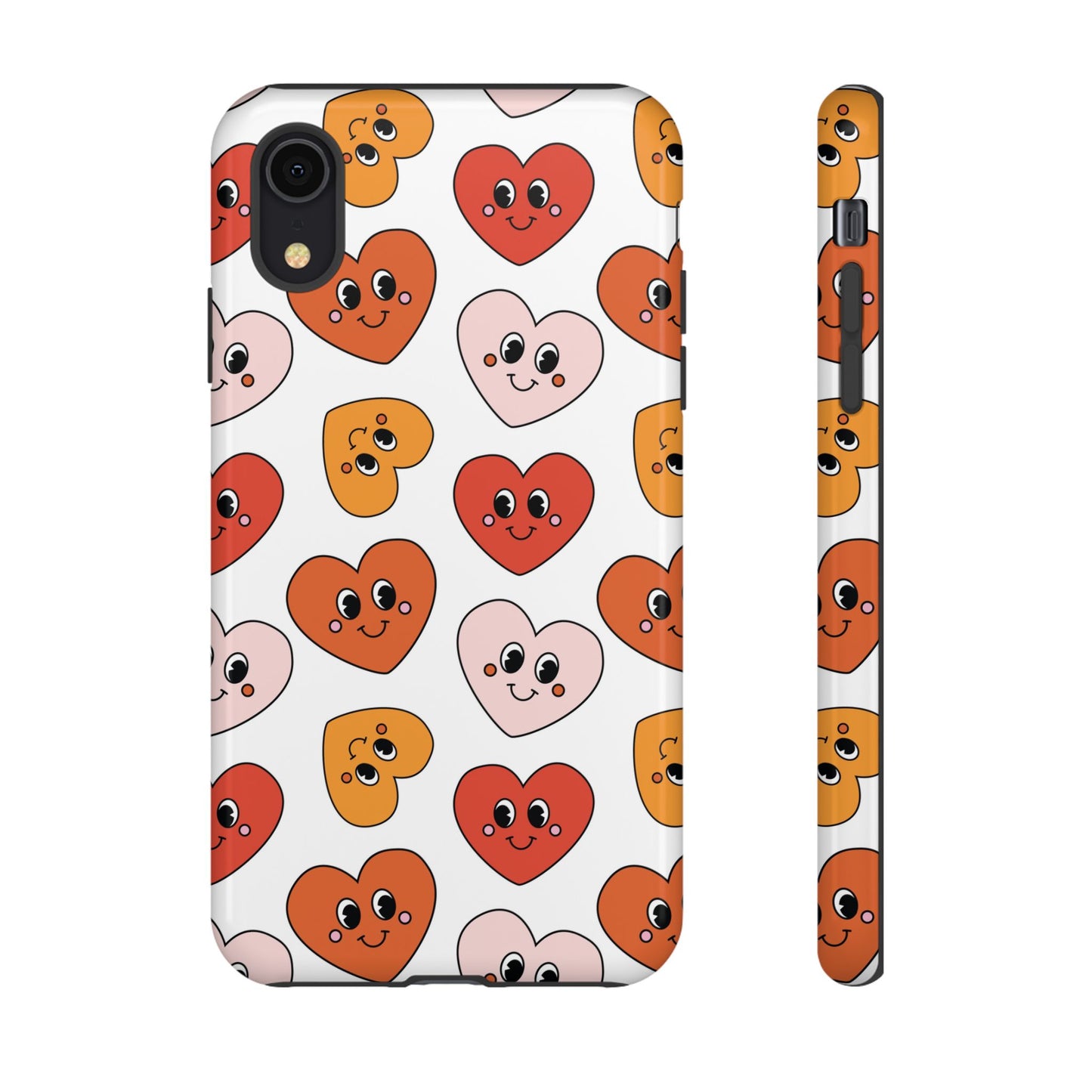 Smiley Heart Faces iPhone Case