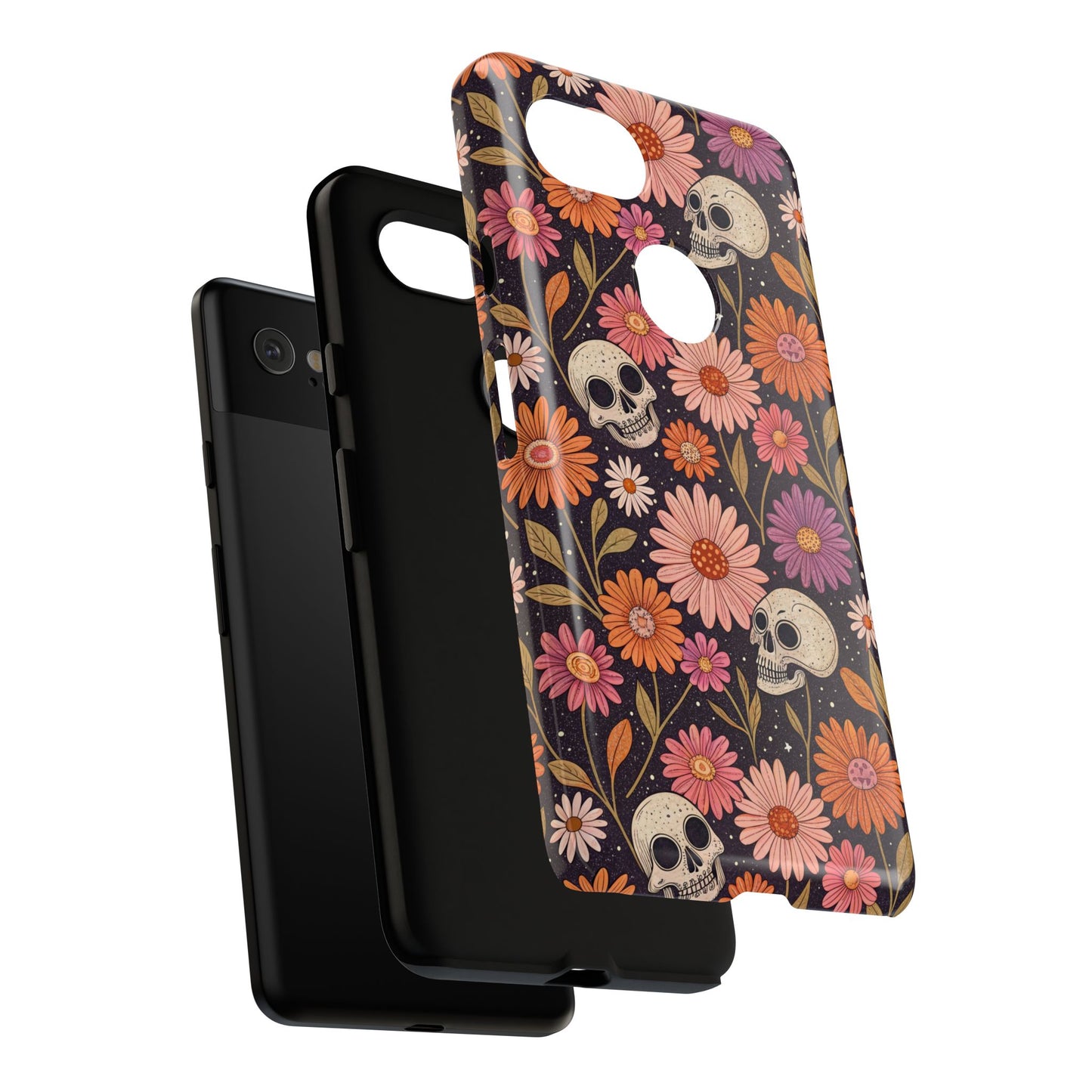 Skulls & Fall Florals Google Pixel Case