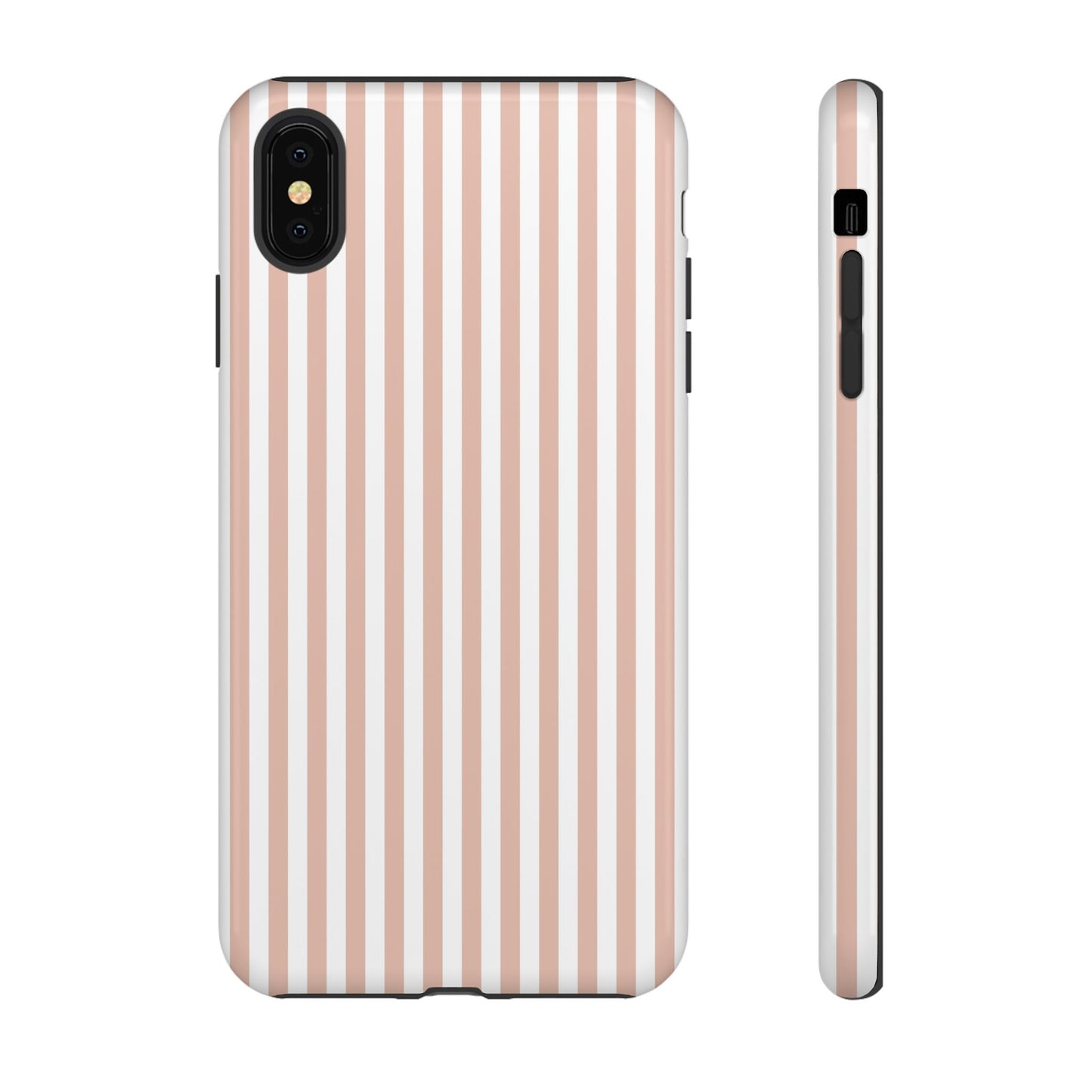 Blush & White Stripe iPhone Case
