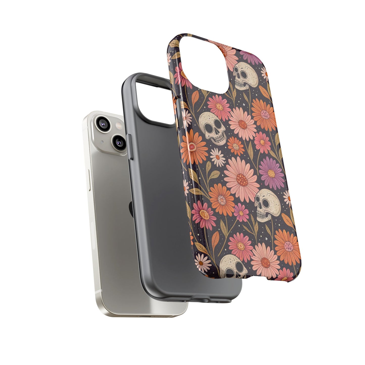 Skulls & Fall Florals iPhone Case