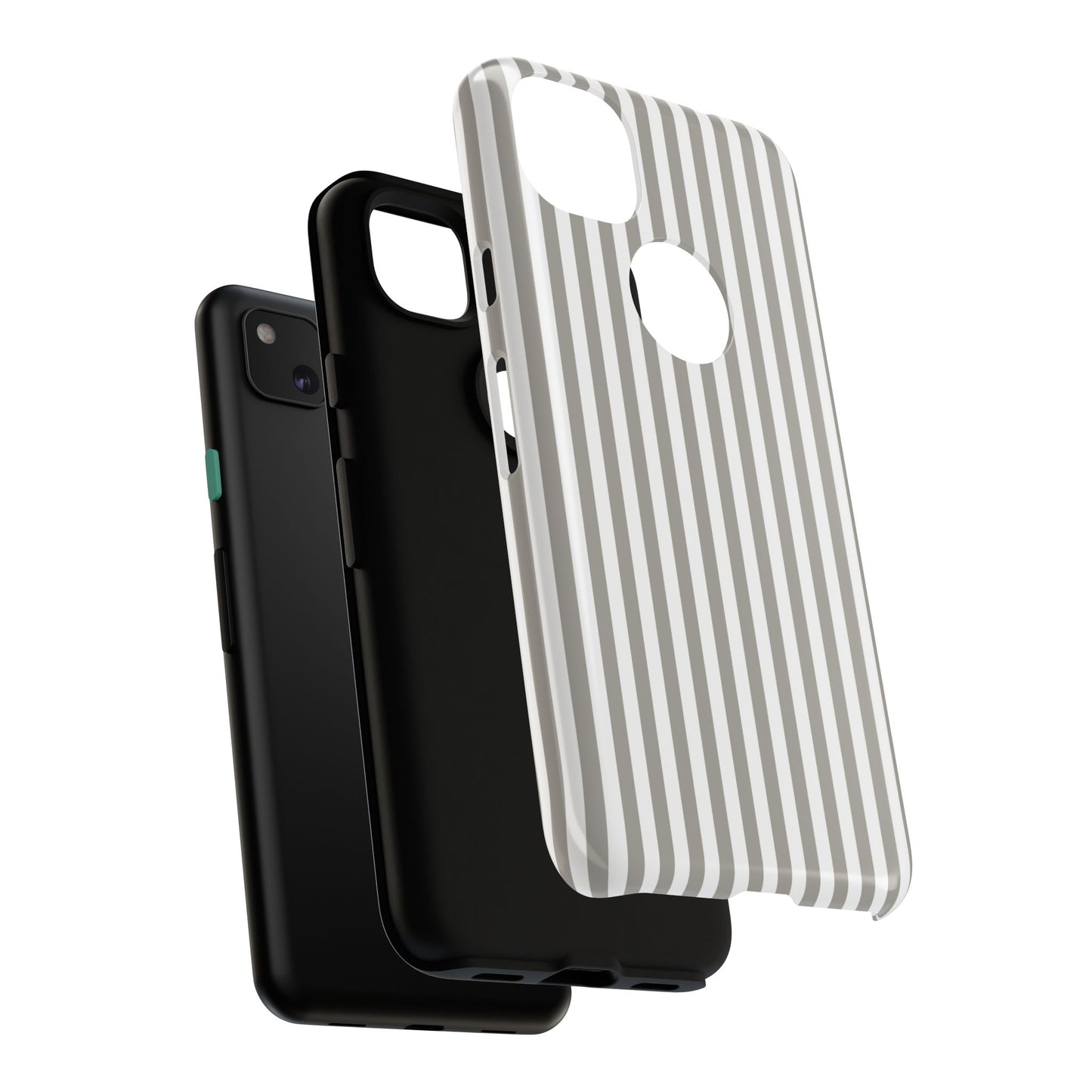 Gray & White Stripe Google Pixel Case