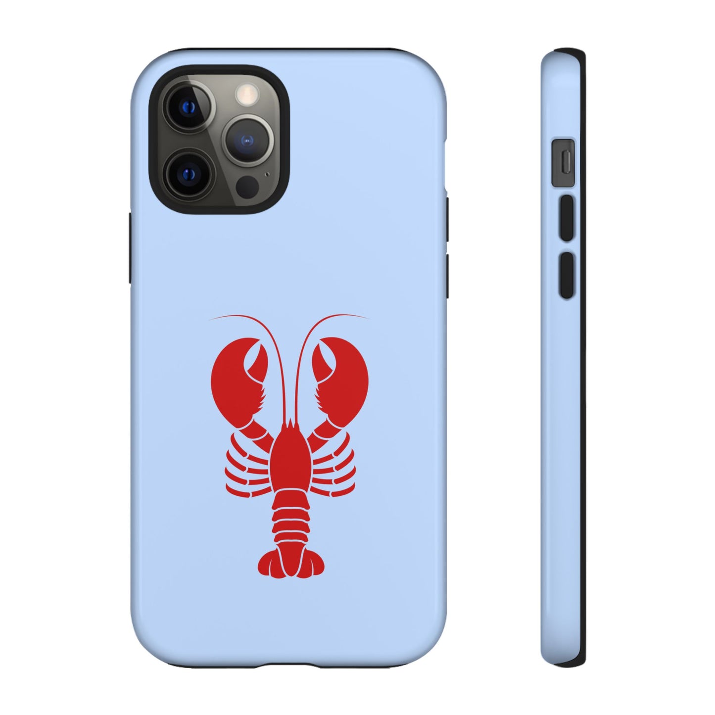Red Lobster on Sky Blue iPhone Case